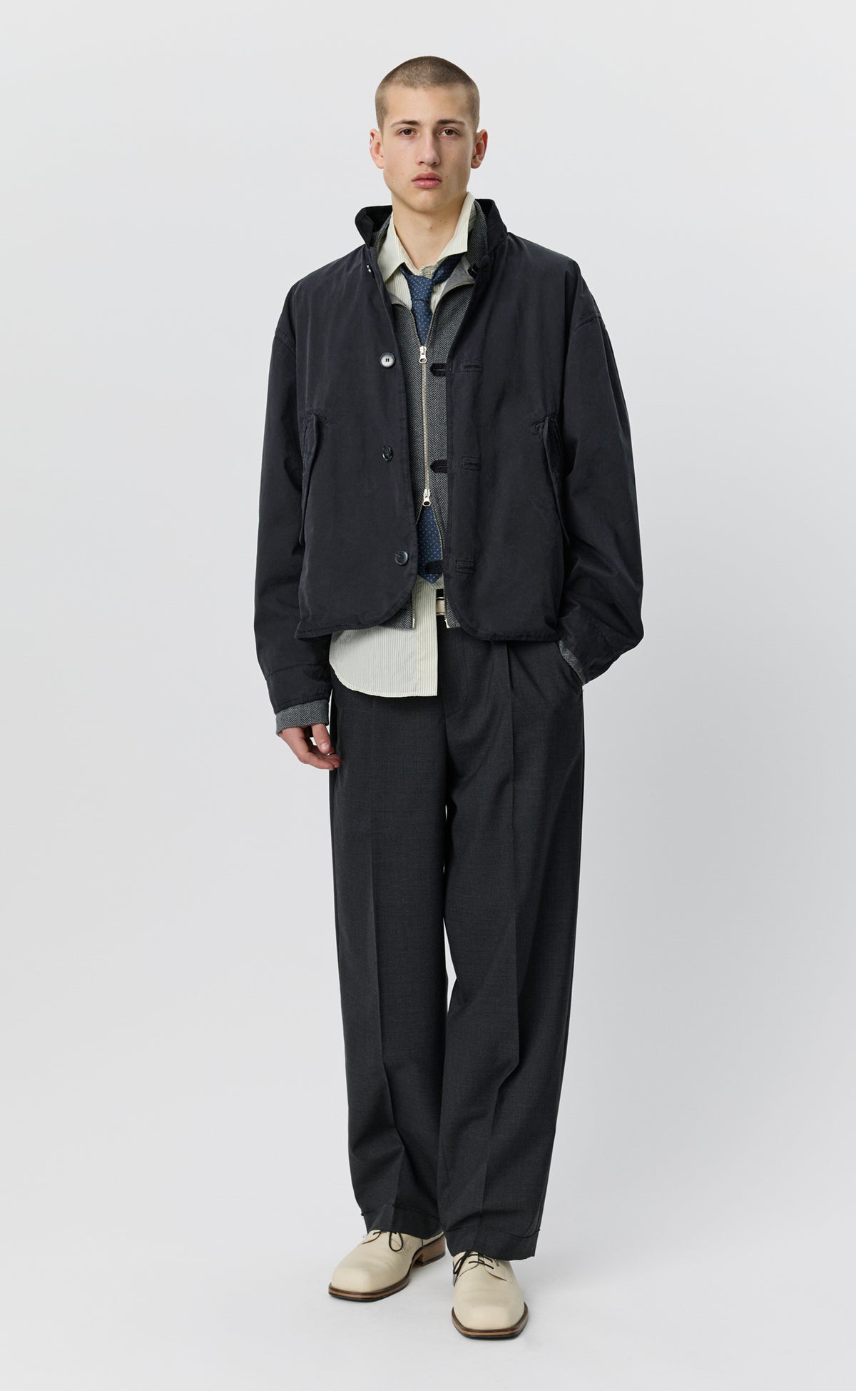 Liner Jacket - Dusty Black Dense Cotton