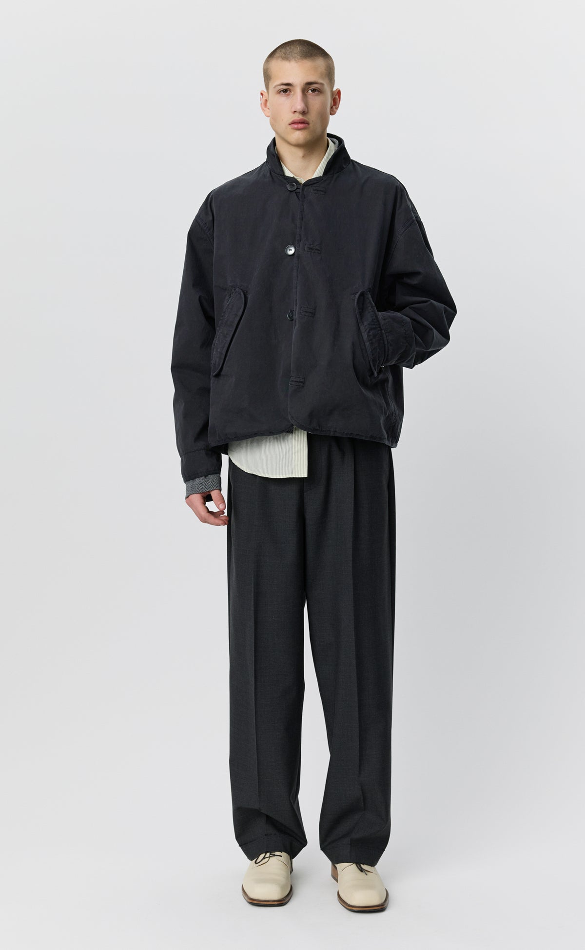 Liner Jacket - Dusty Black Dense Cotton