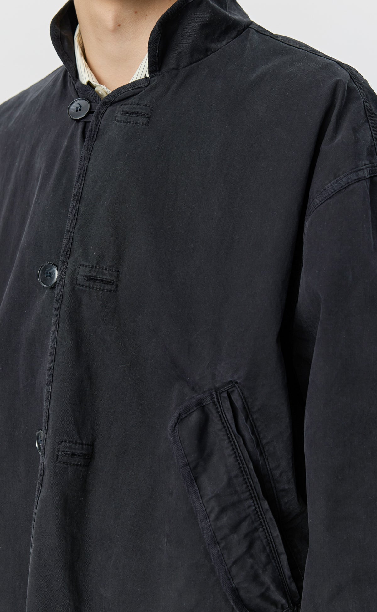Liner Jacket - Dusty Black Dense Cotton