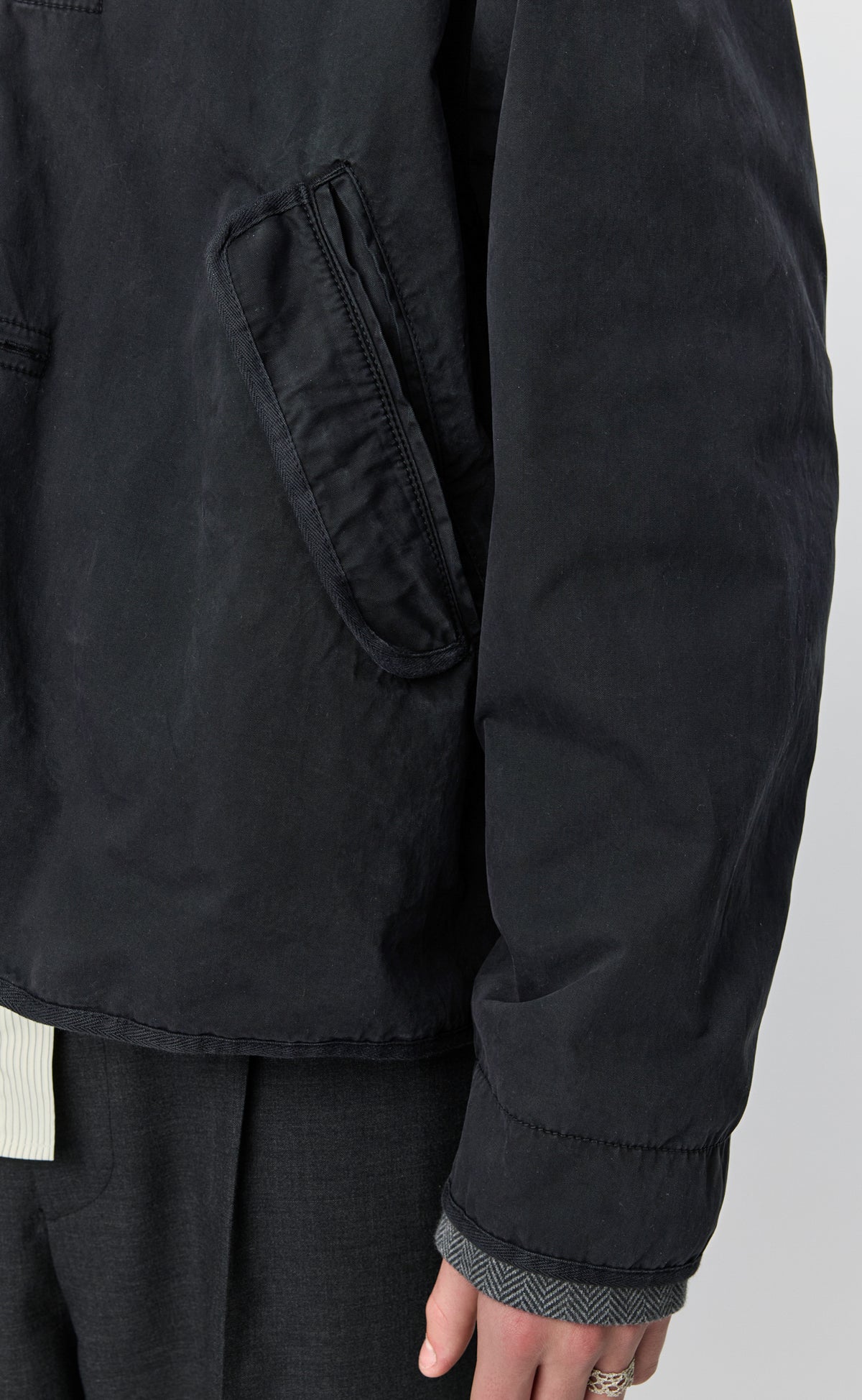 Liner Jacket - Dusty Black Dense Cotton