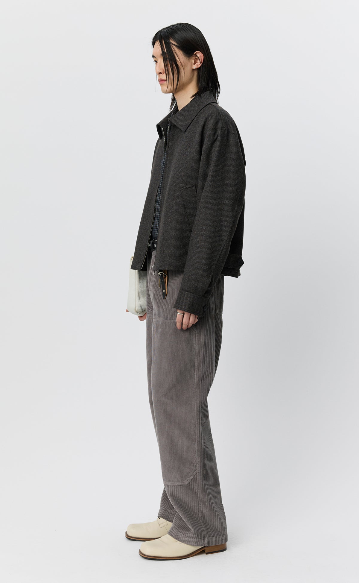 Mail Jacket - Brown Melange Stripe