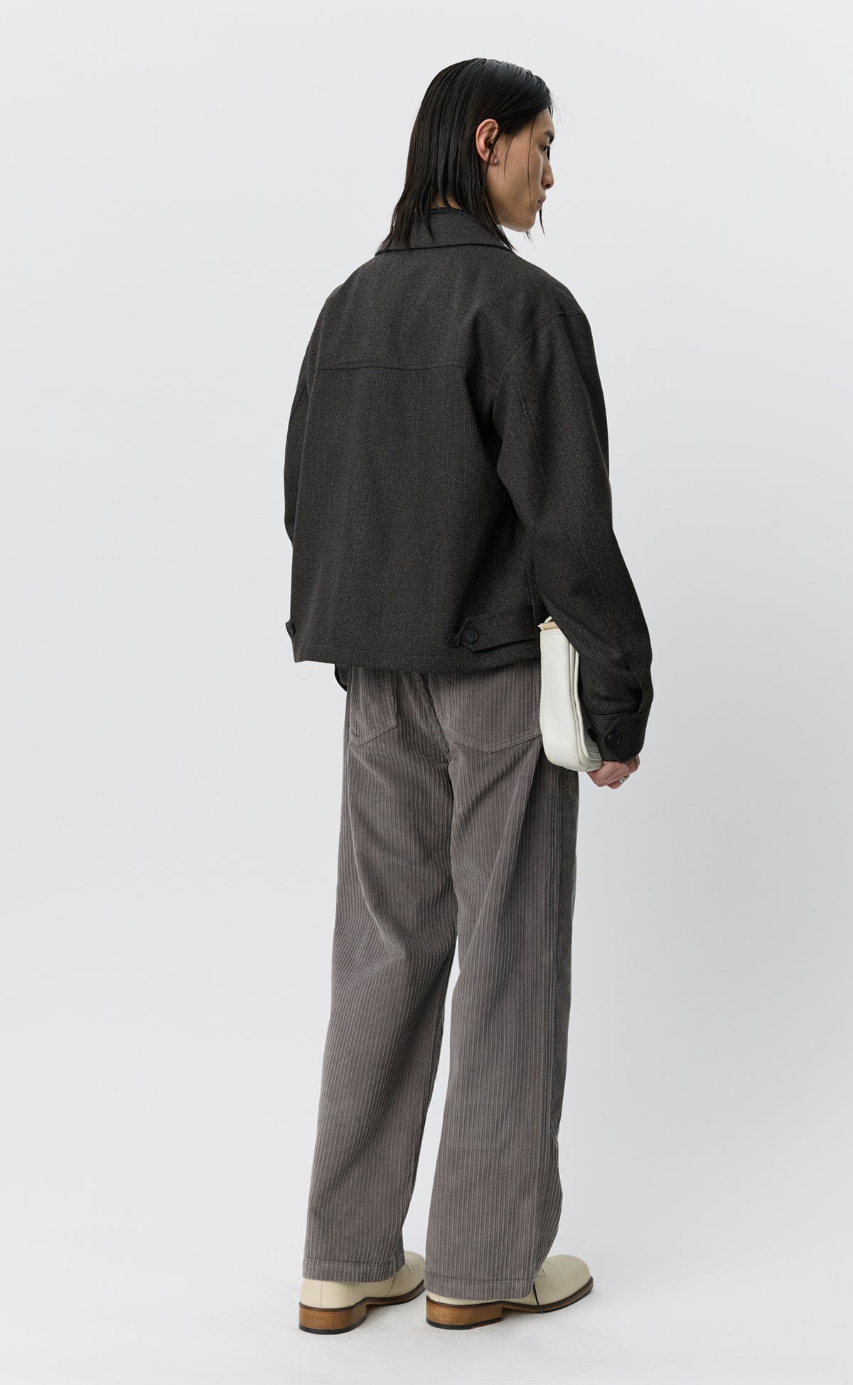 Mail Jacket - Brown Melange Stripe