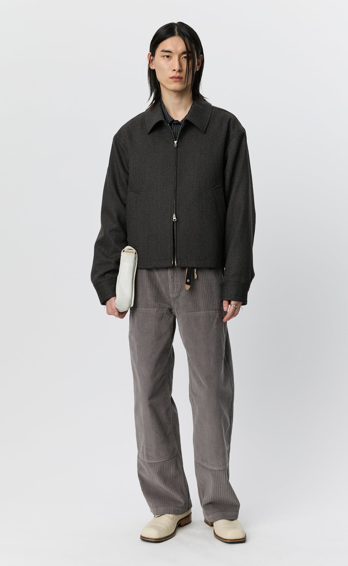 Mail Jacket - Brown Melange Stripe