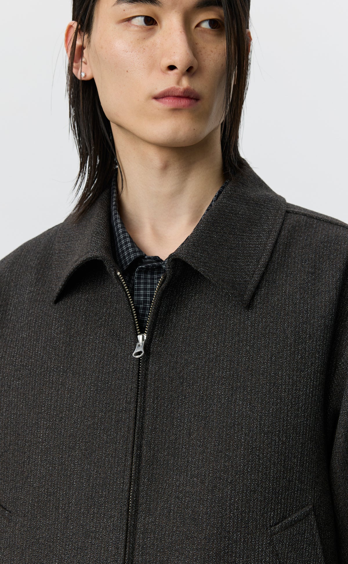 Mail Jacket - Brown Melange Stripe
