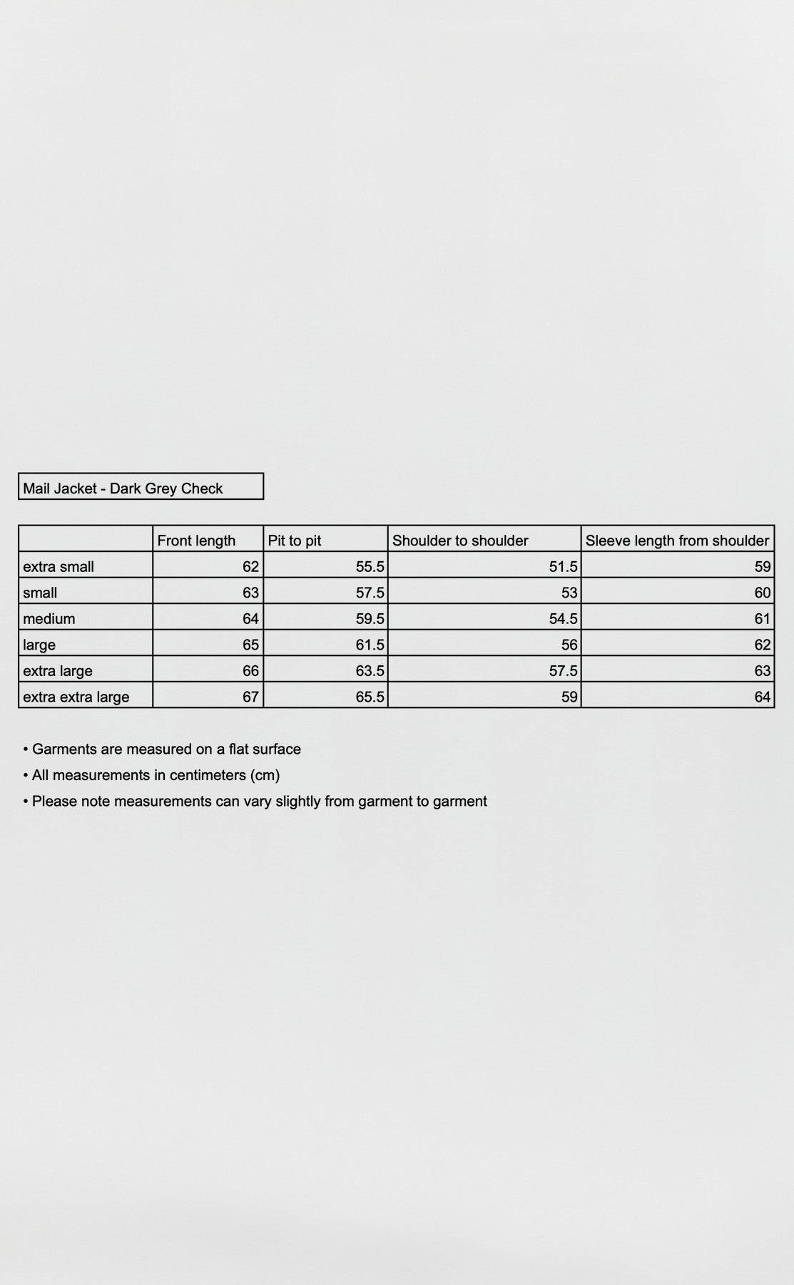 Mail Jacket - Dark Grey Check