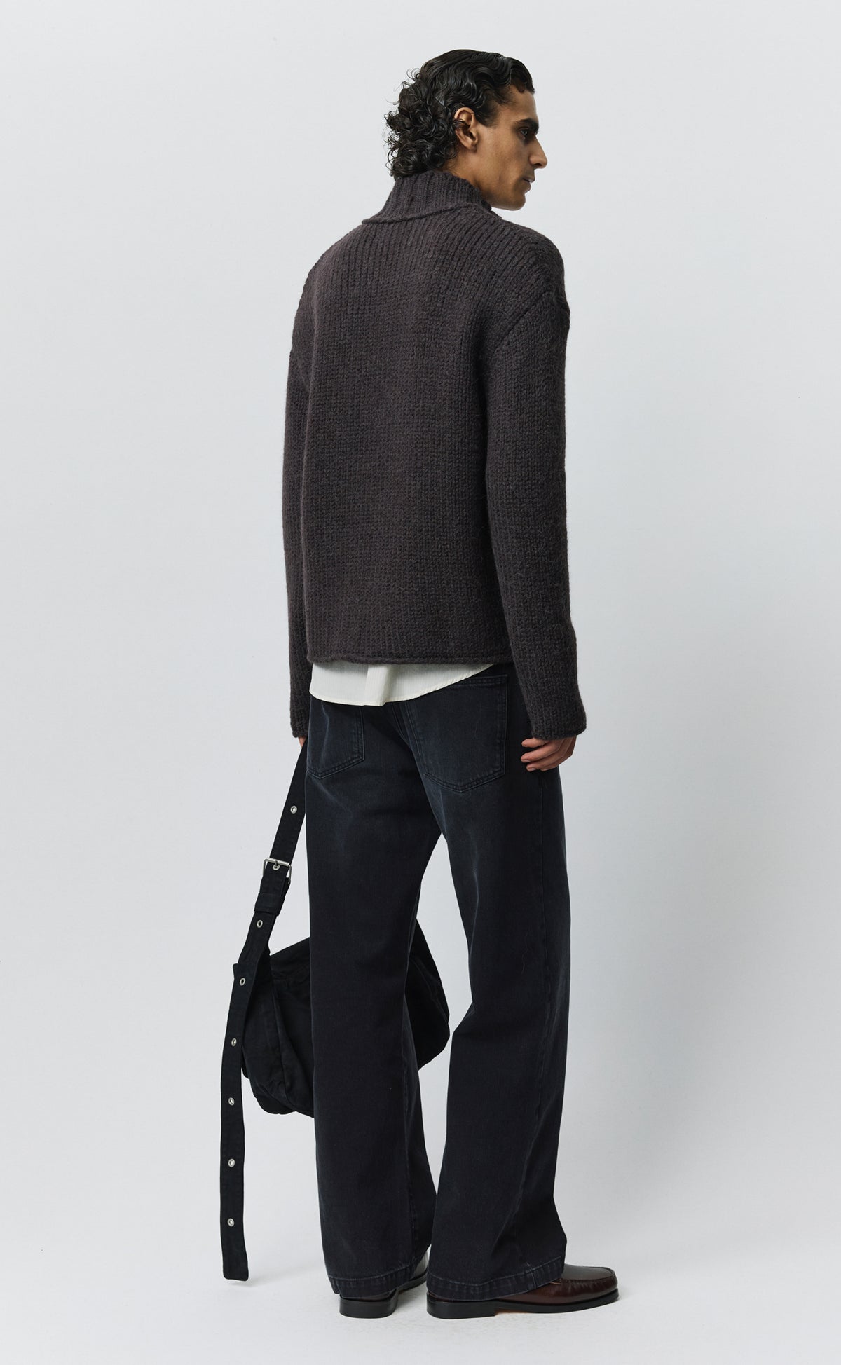 Members Zip Knit - Linty Umber