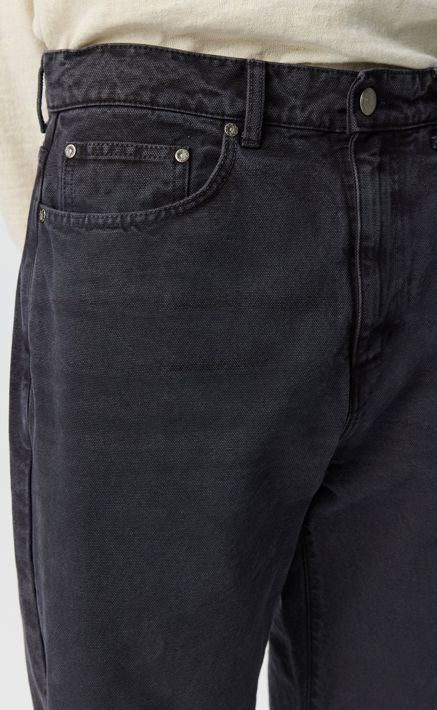 Modified Jeans - Washed Grey Canvas