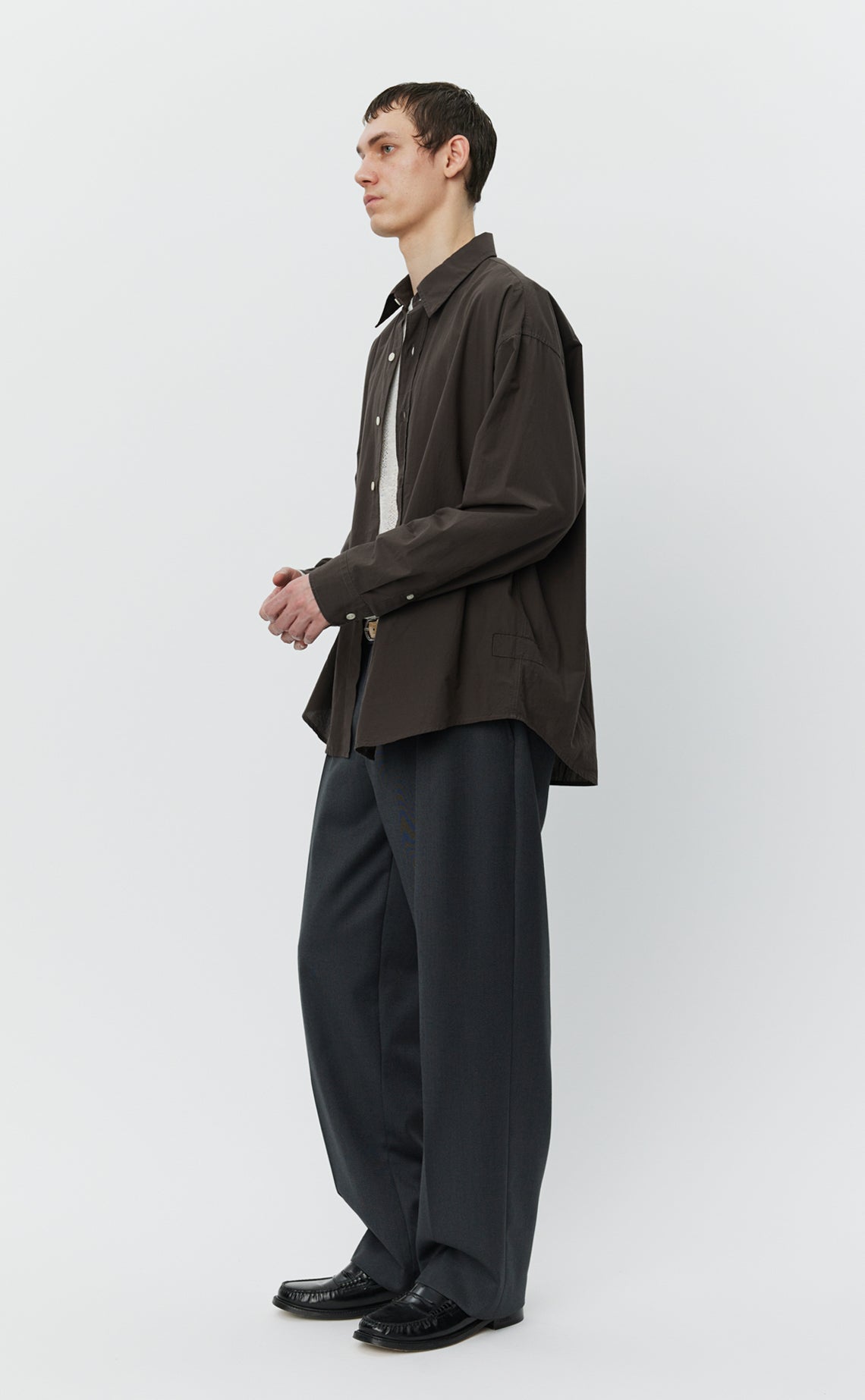 Network Shirt - Brown Micro Structure