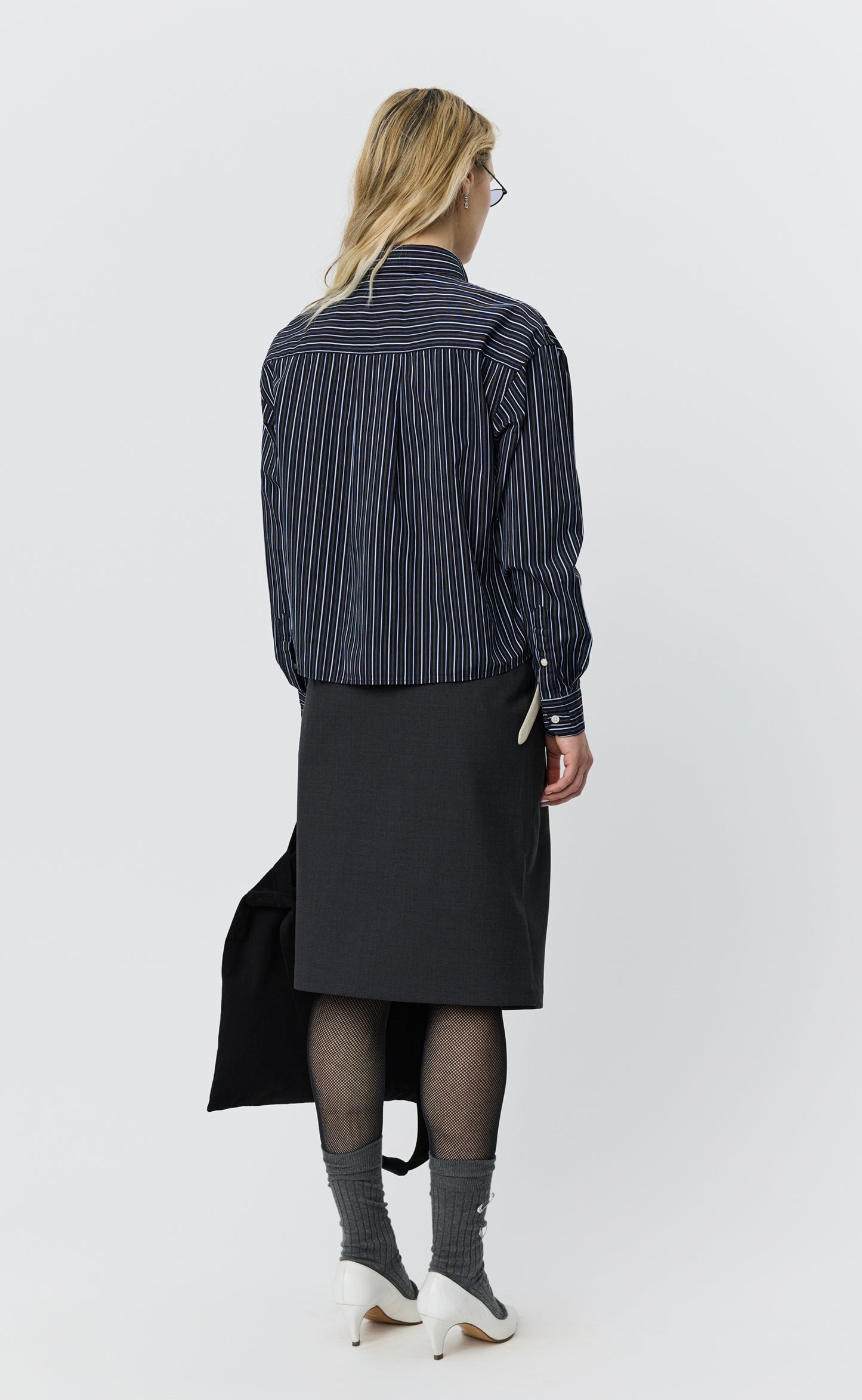 New Format Shirt - Black Office Stripe