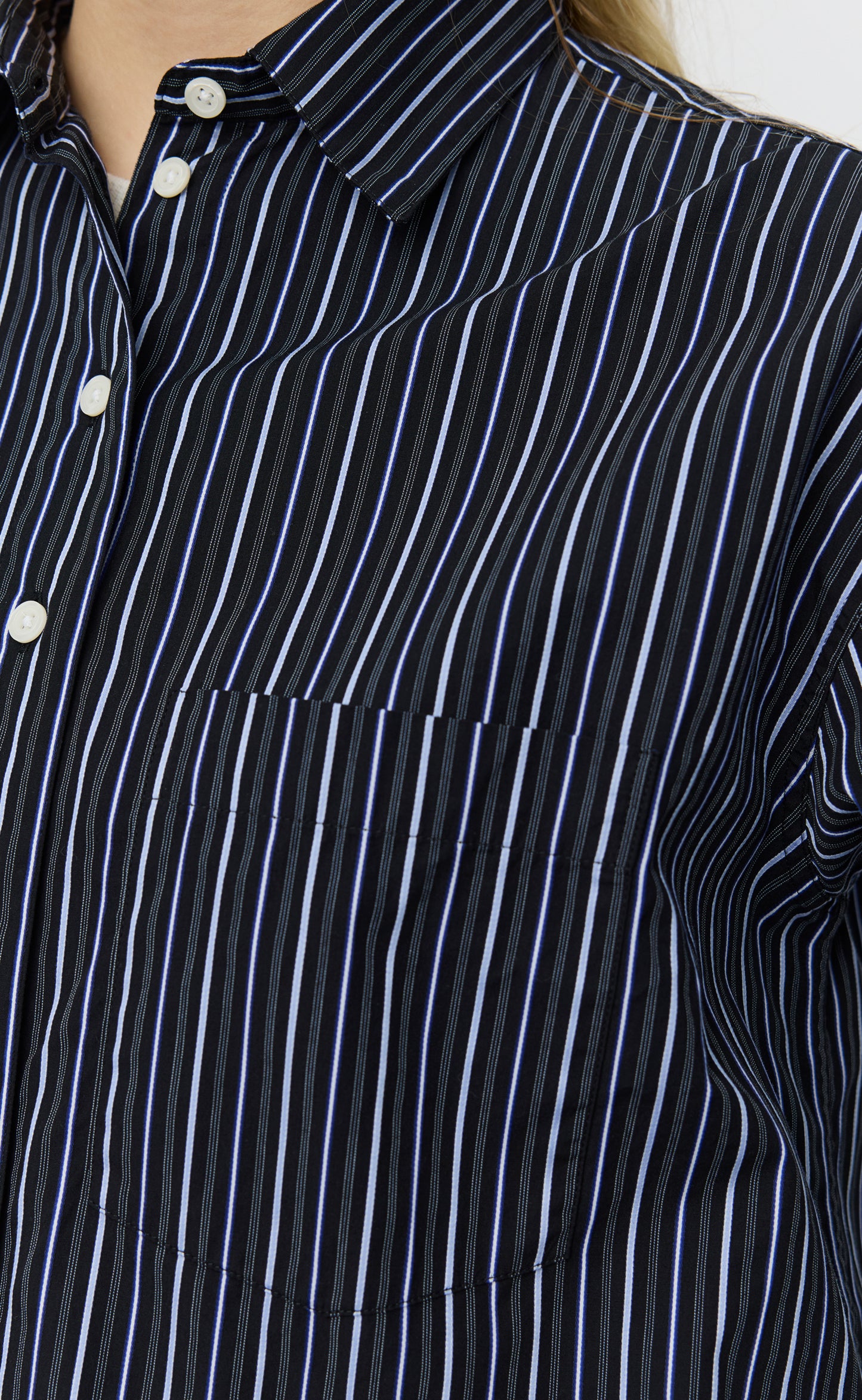 New Format Shirt - Black Office Stripe