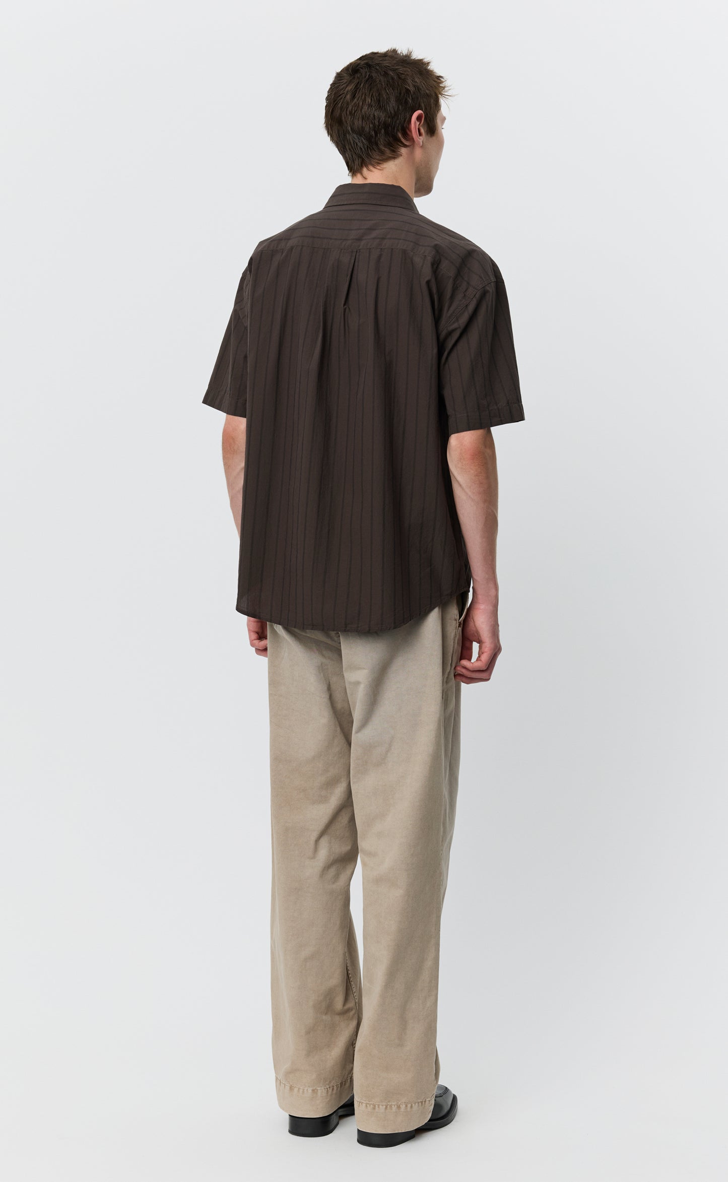 New Input Shirt - Dark Brown Triple Stripe