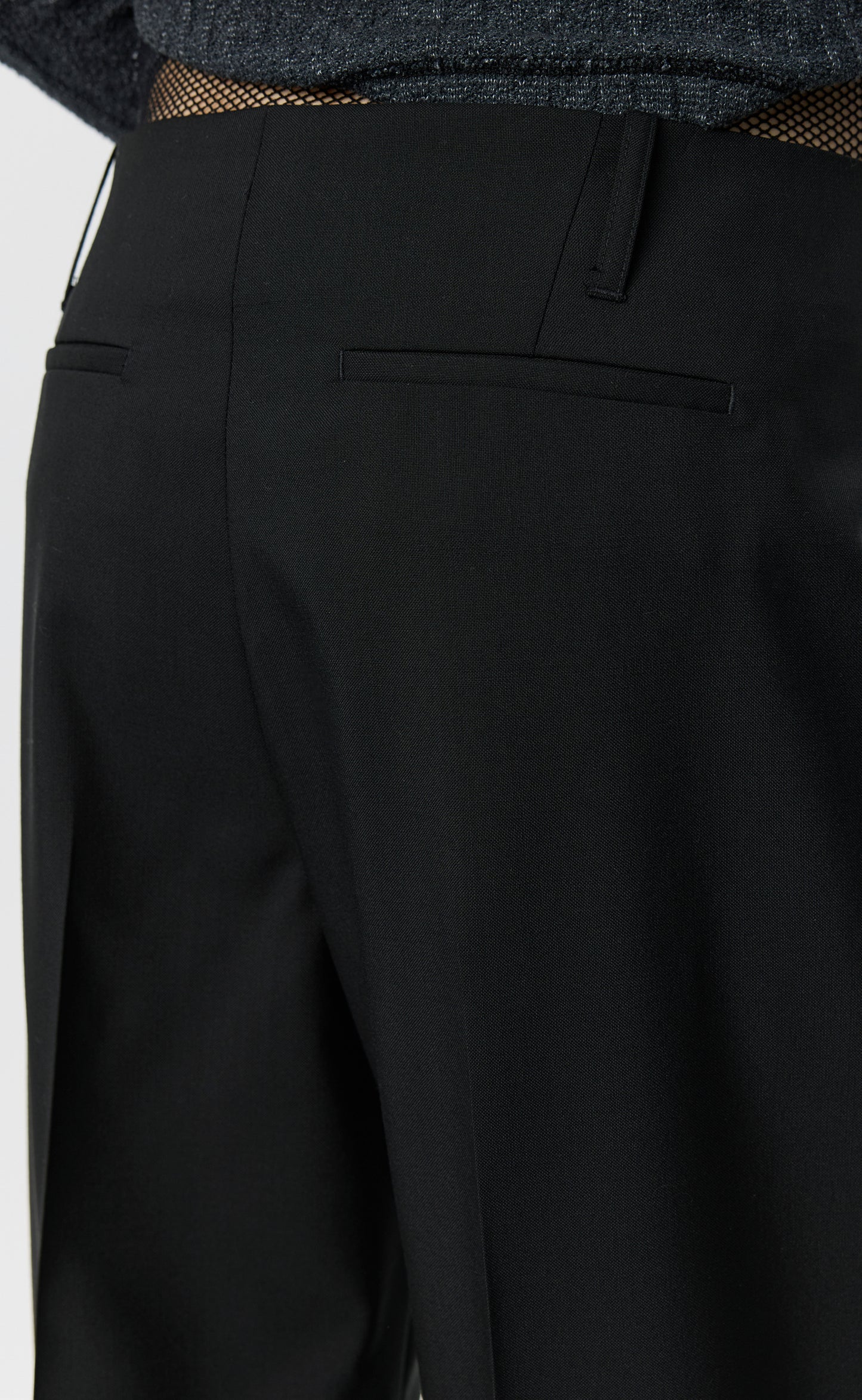 New Taper Trousers - Black Dry Wool
