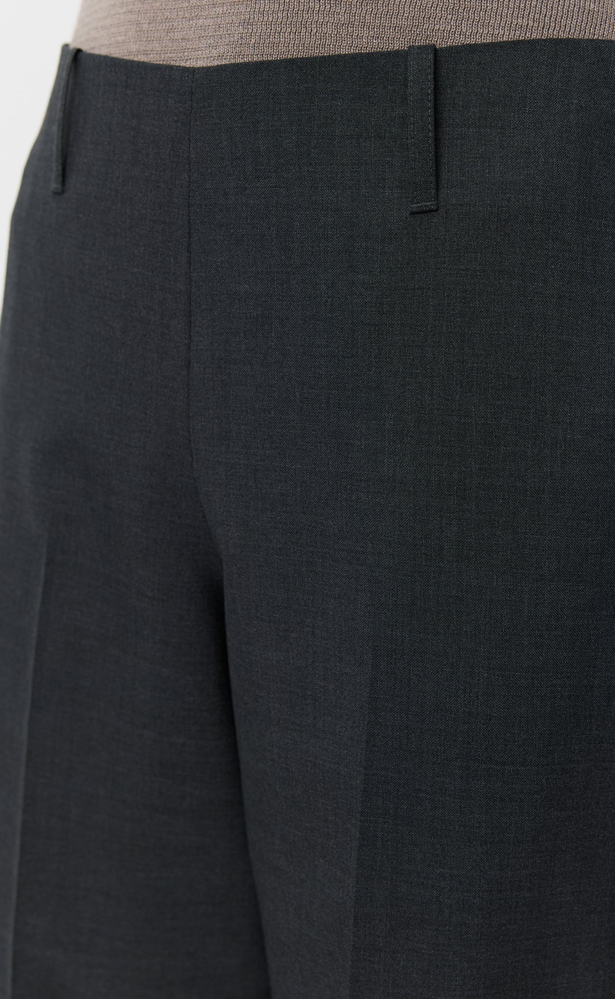 New Taper Trousers - Dark Grey Dry Wool