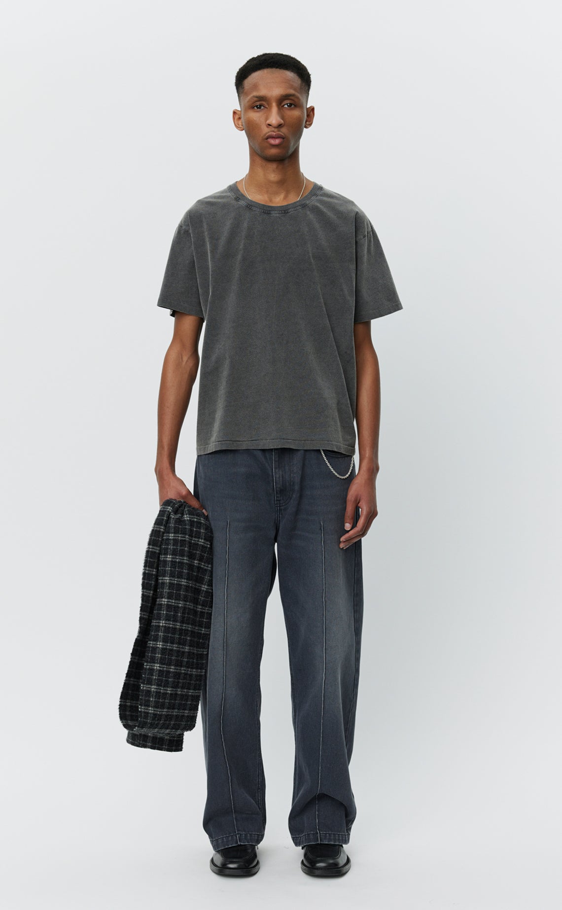 New Tee  - Washed Graphite