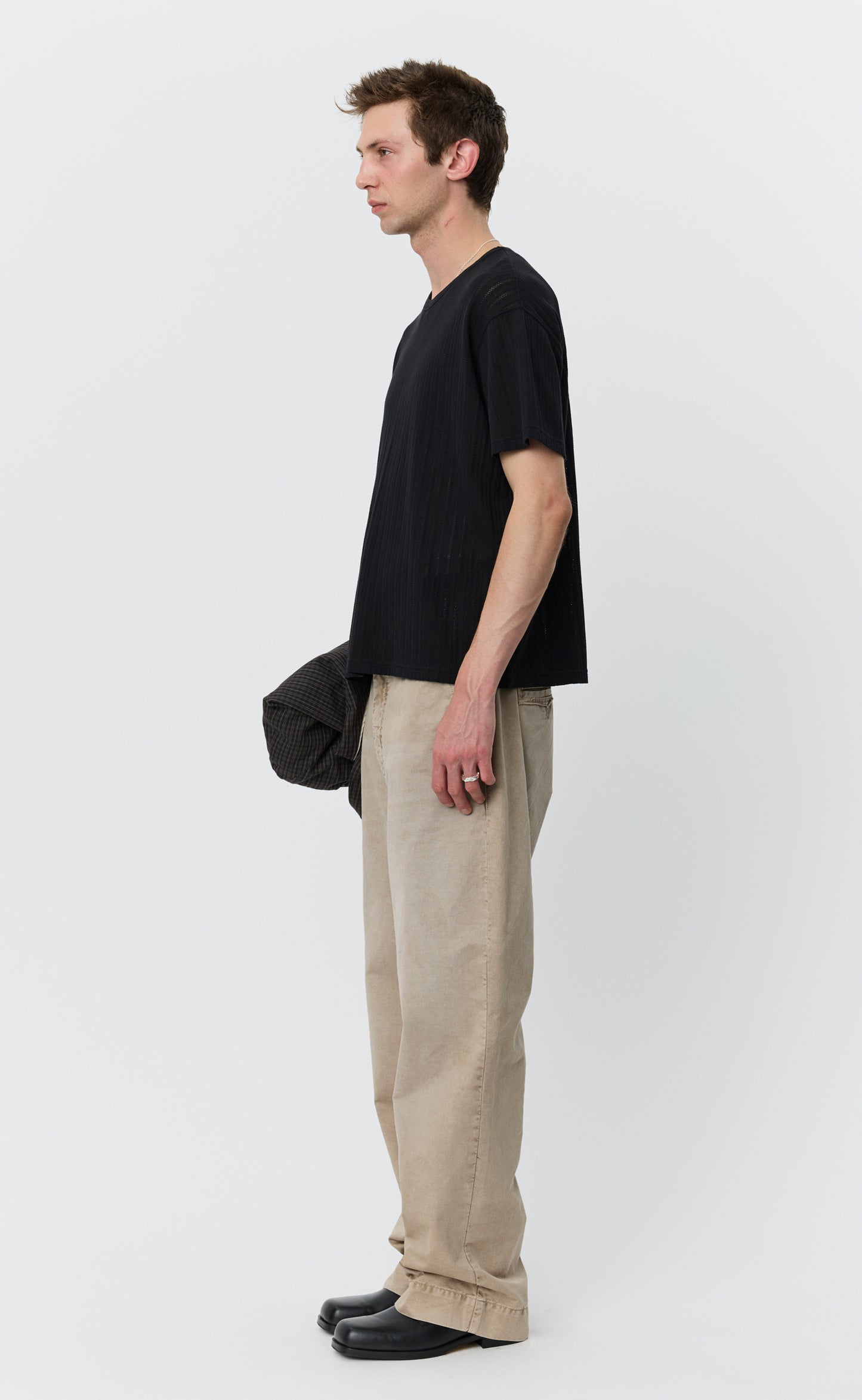 Ornament Tee - Black Lace Stripe