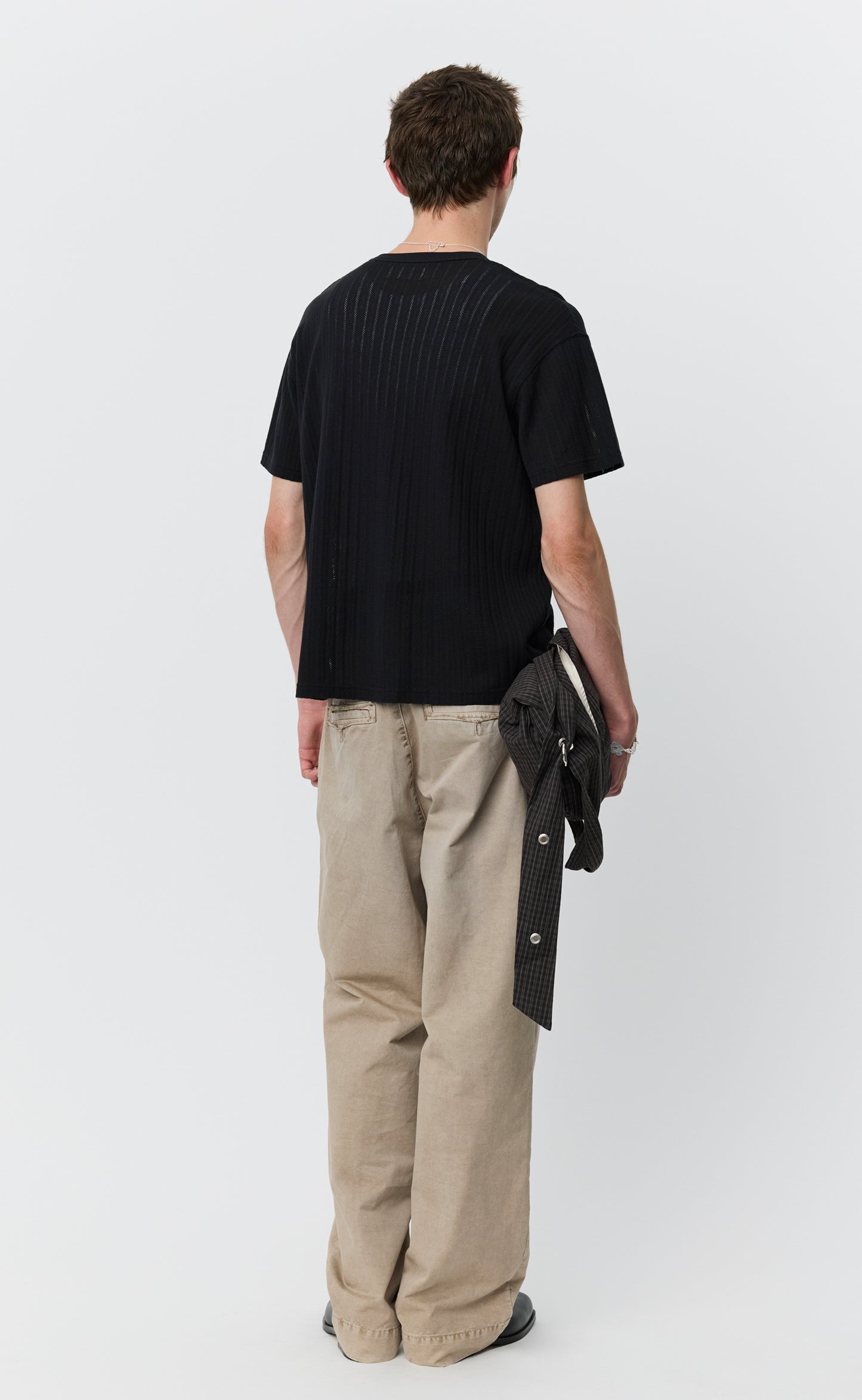 Ornament Tee - Black Lace Stripe