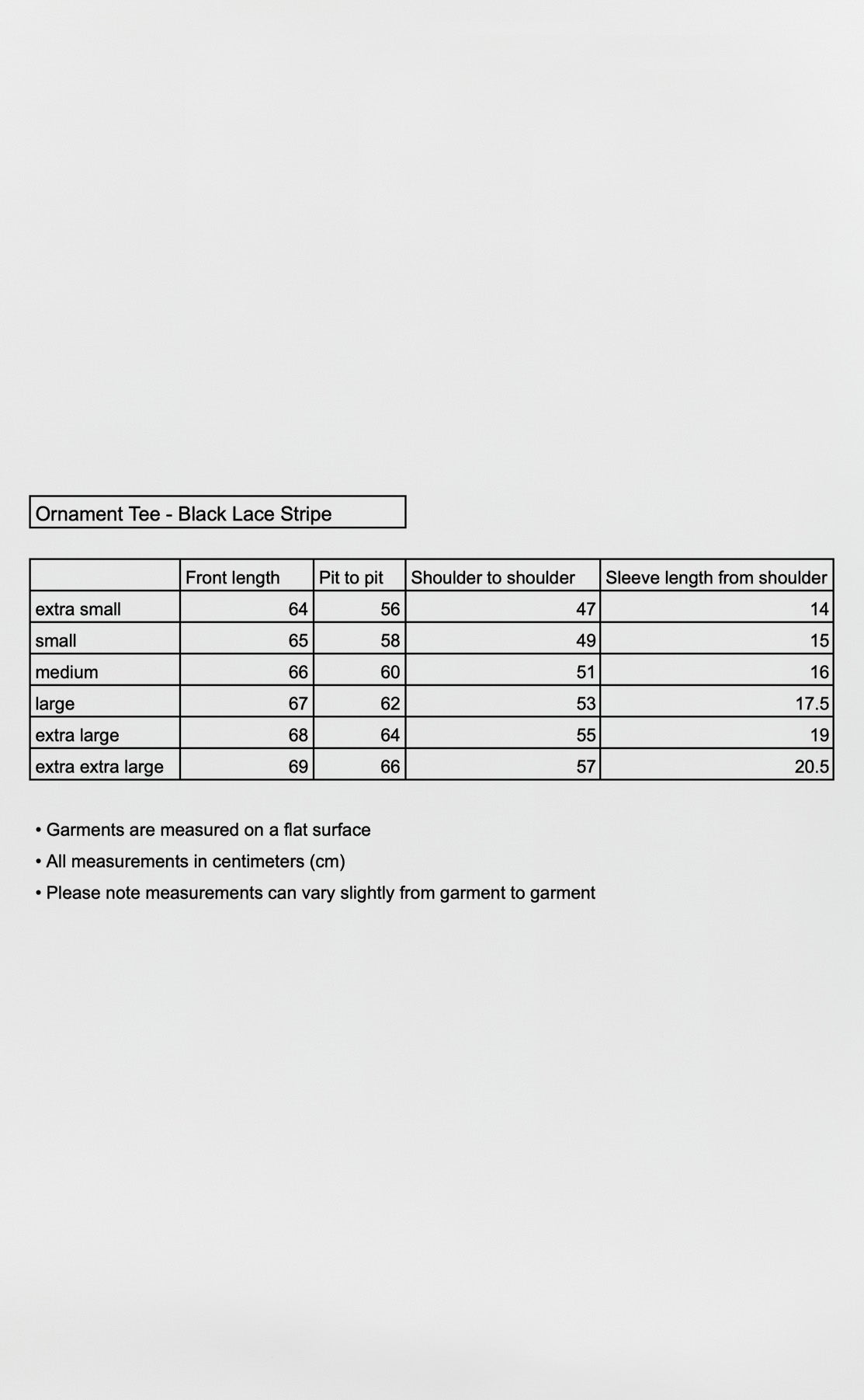 Ornament Tee - Black Lace Stripe