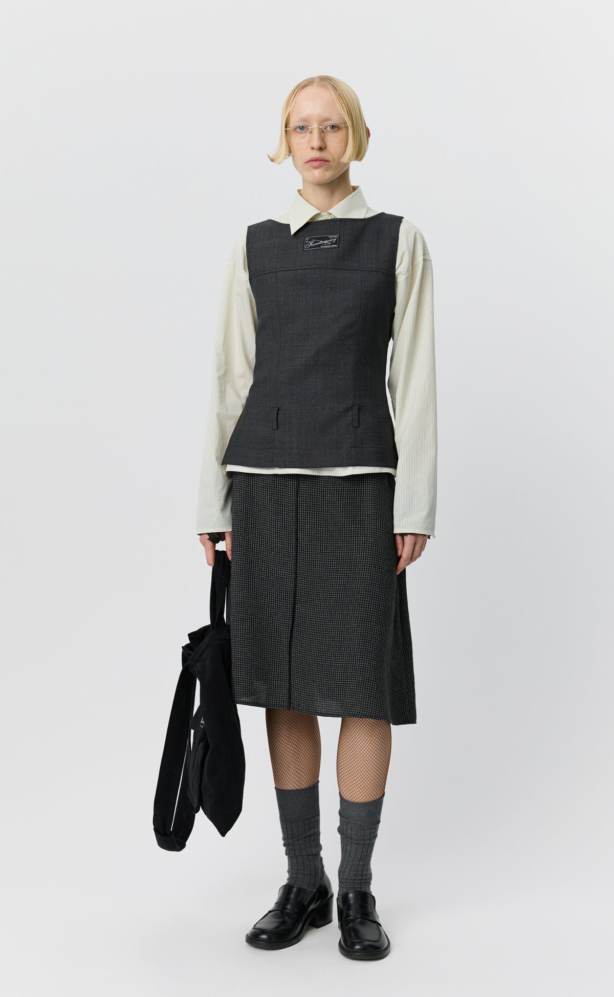 Palettes Vest - Dark Grey Birdseye Wool