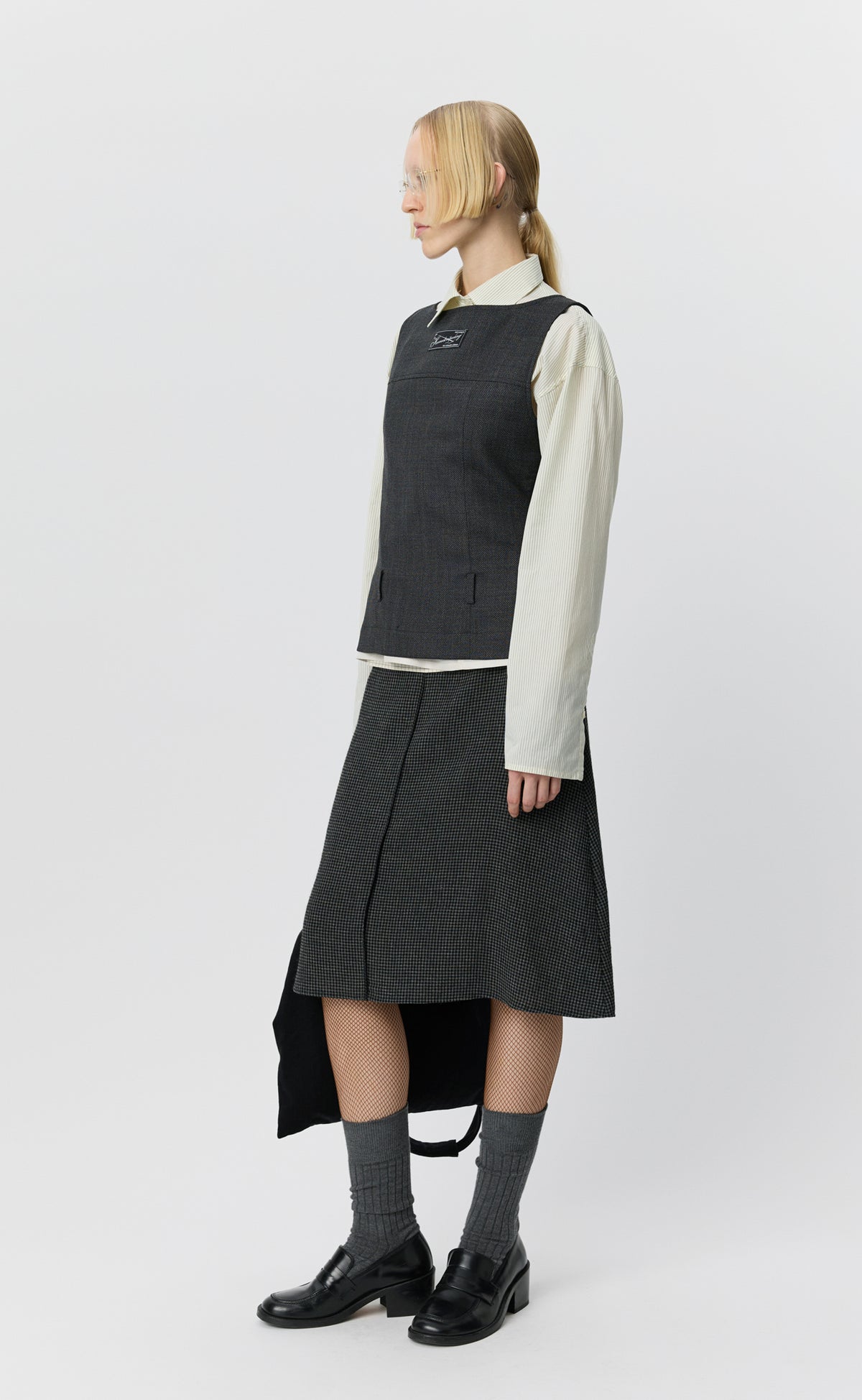 Palettes Vest - Dark Grey Birdseye Wool