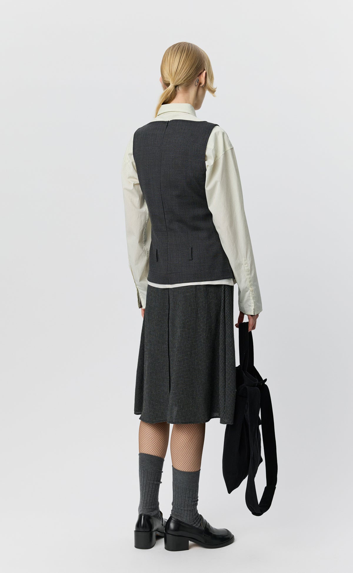 Palettes Vest - Dark Grey Birdseye Wool