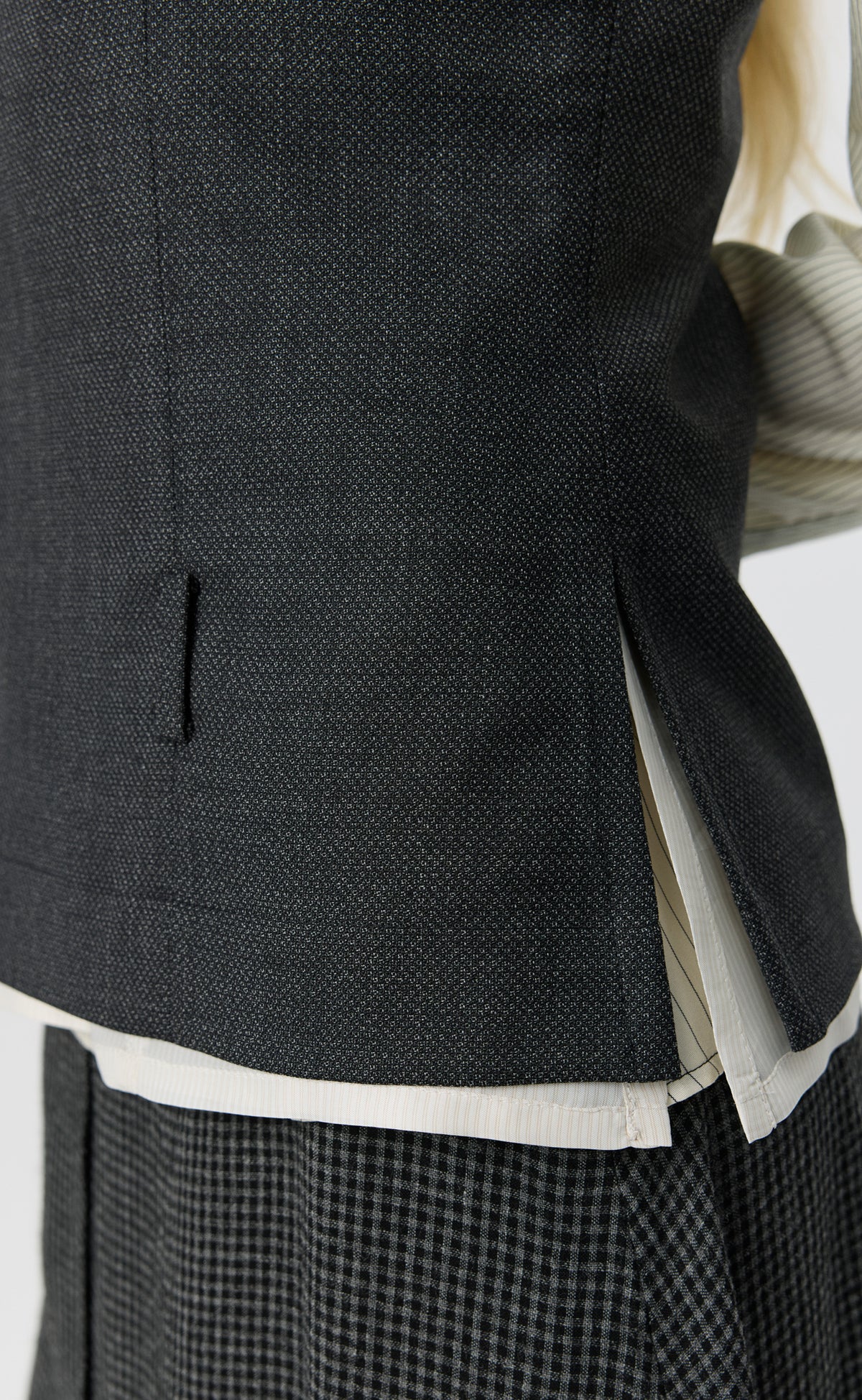 Palettes Vest - Dark Grey Birdseye Wool