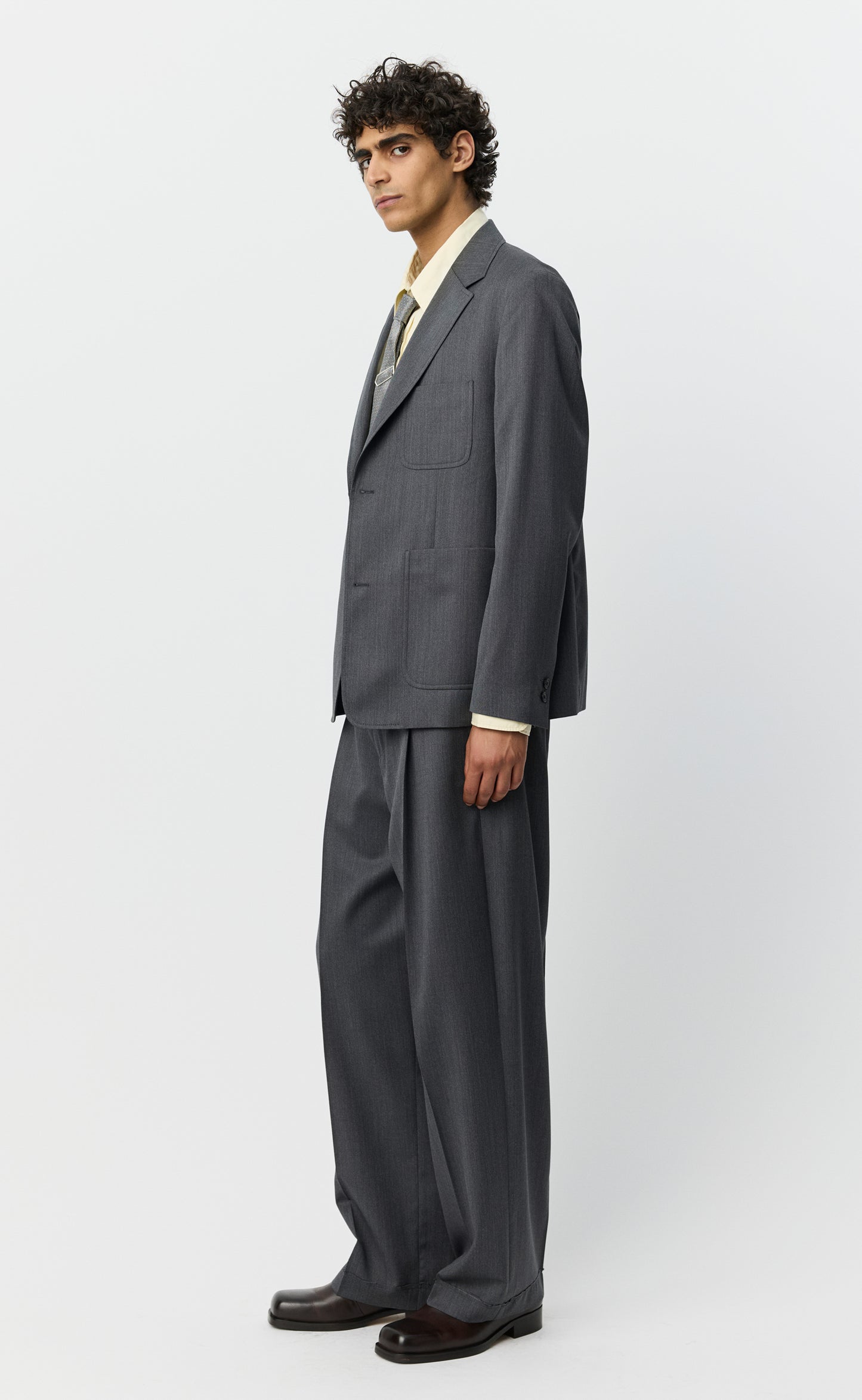 Patch Blazer - Vintage Grey