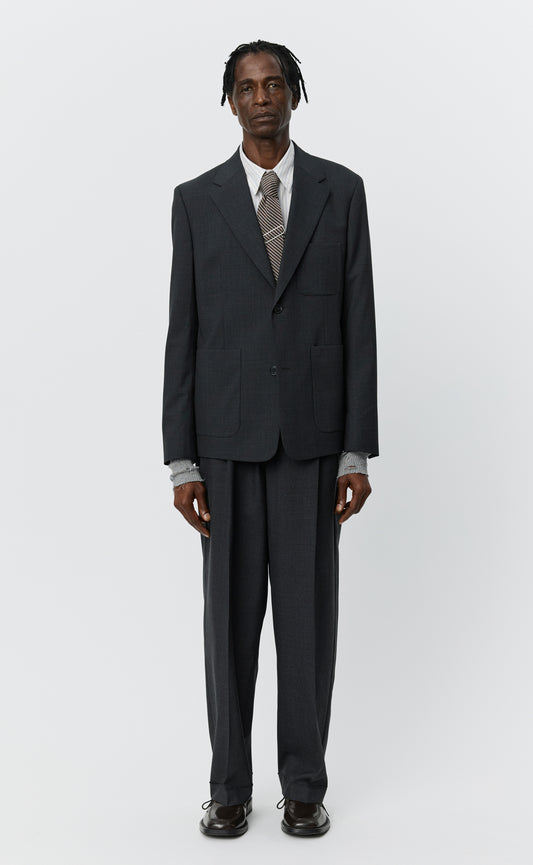 Patch Pocket Blazer - Grey Wool