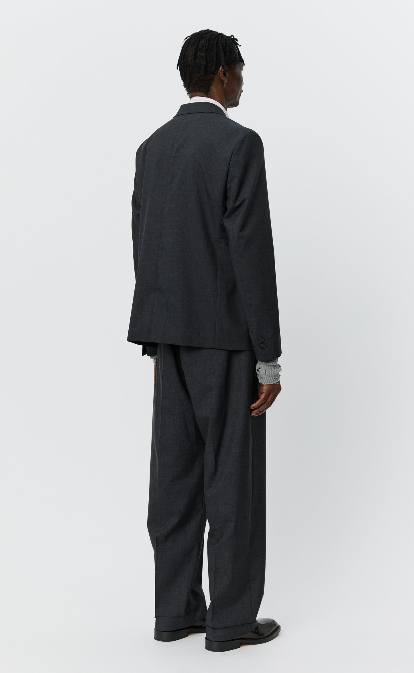 Patch Pocket Blazer - Grey Wool