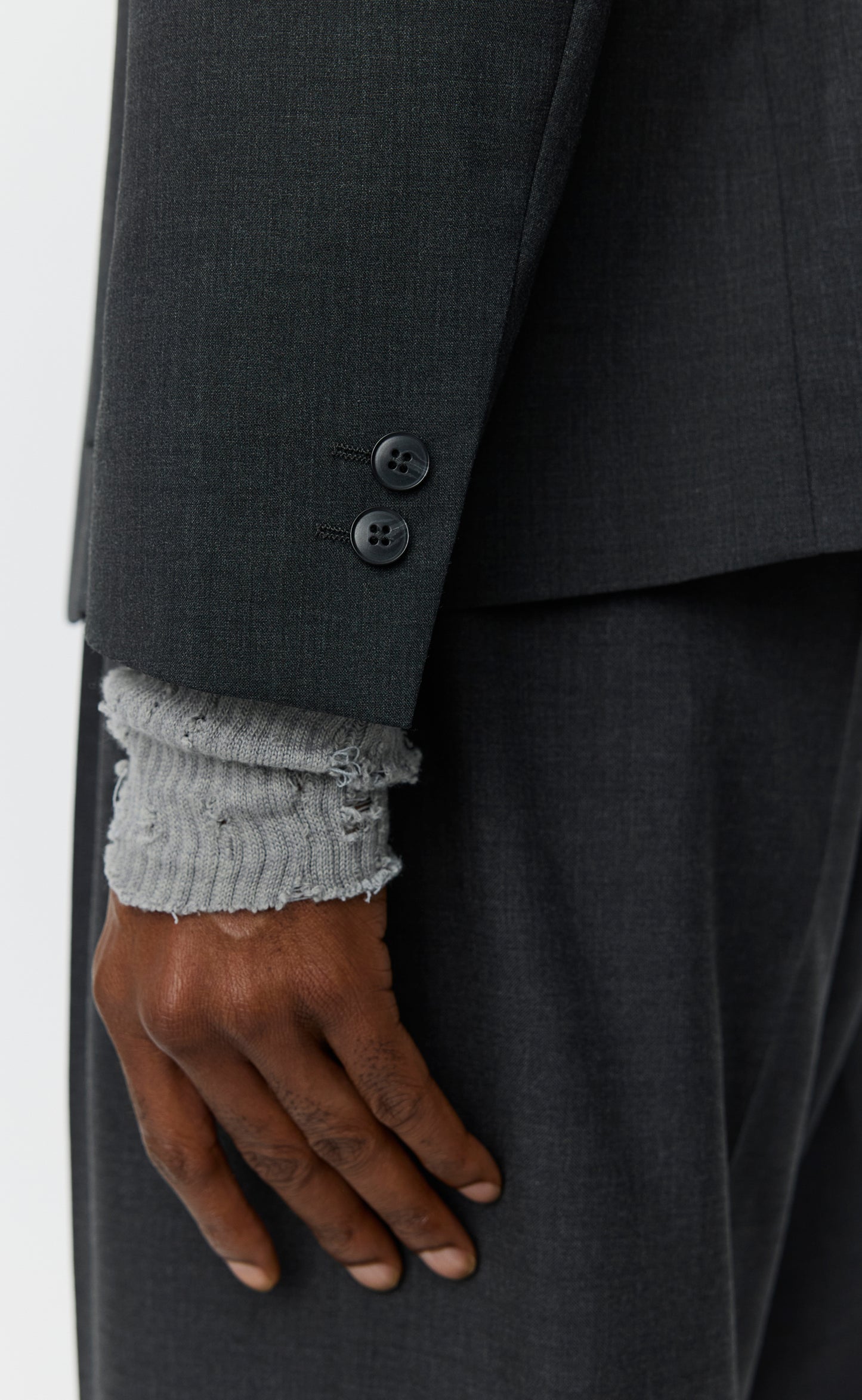 Patch Pocket Blazer - Grey Wool