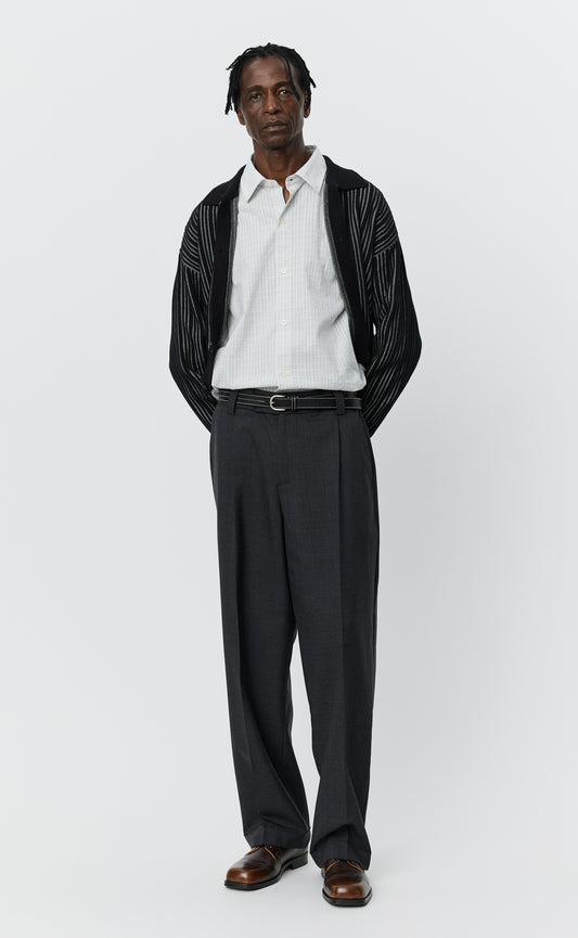 Patch Trousers - Grey Wool