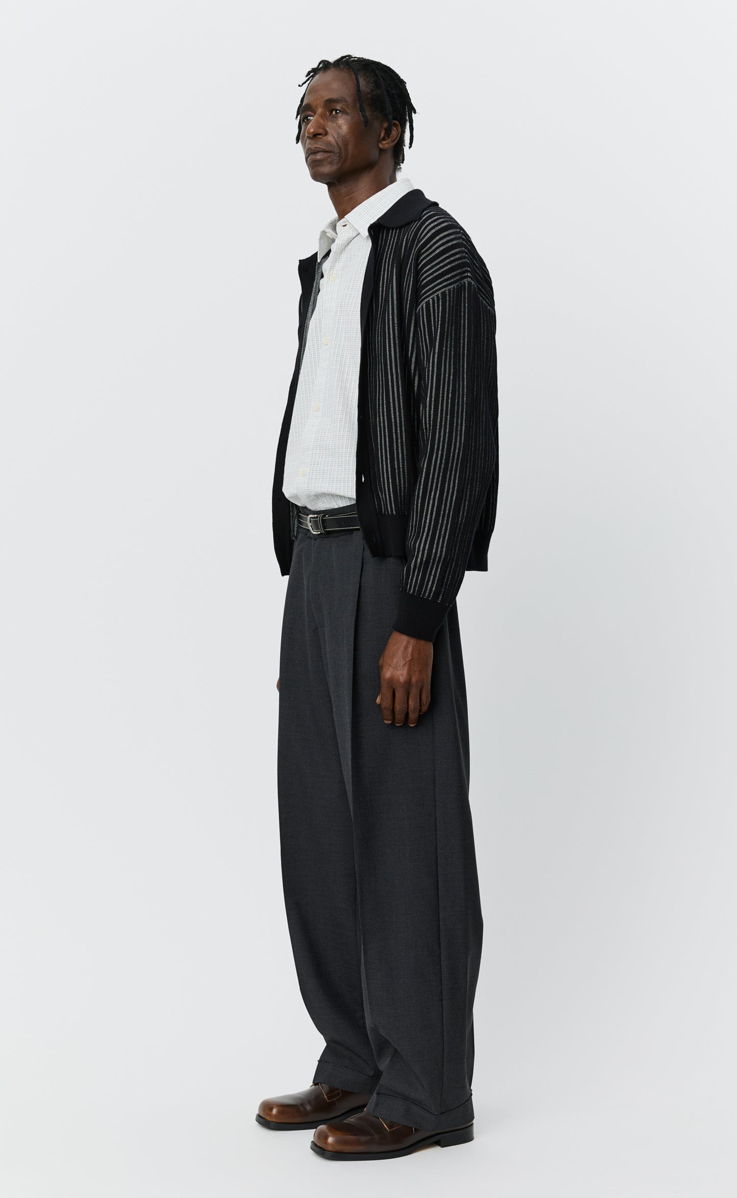 Patch Trousers - Grey Wool