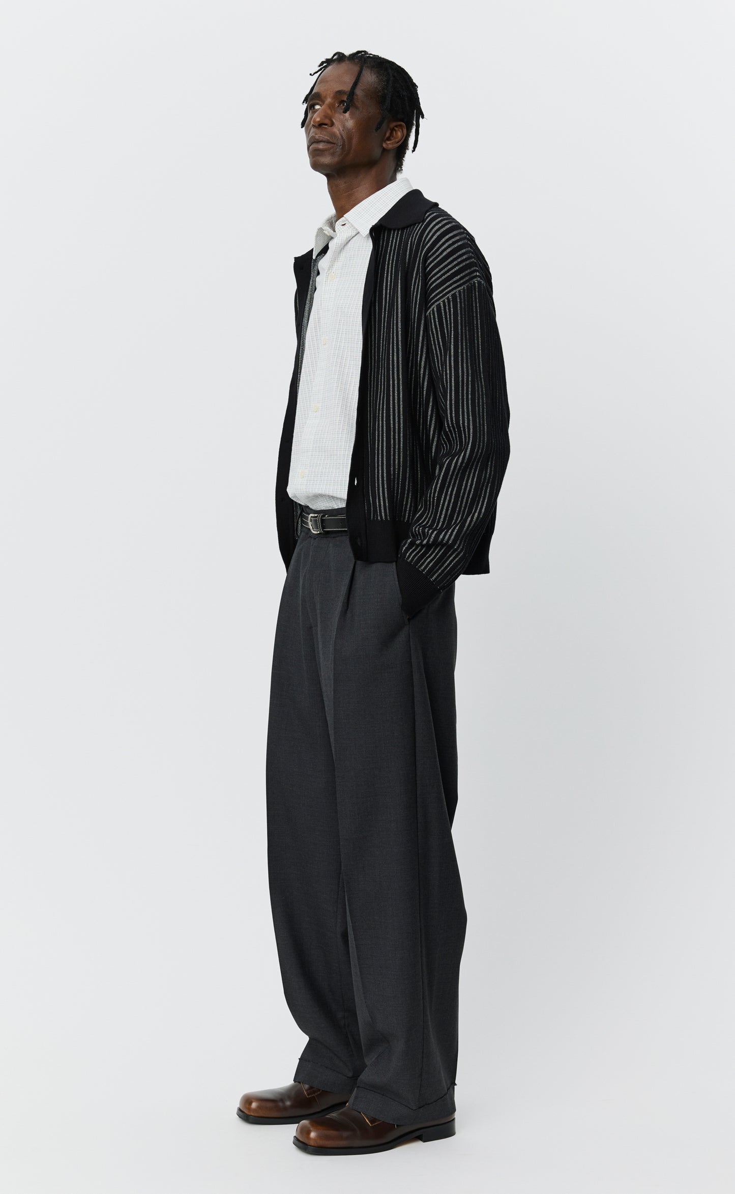 Patch Trousers - Grey Wool