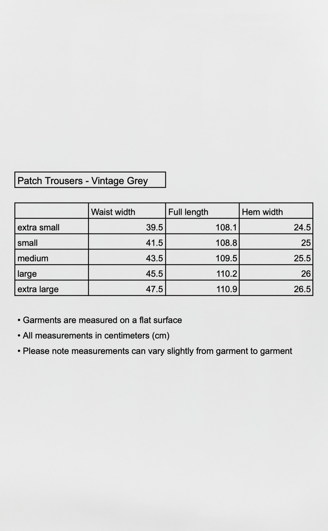 Patch Trousers - Vintage Grey