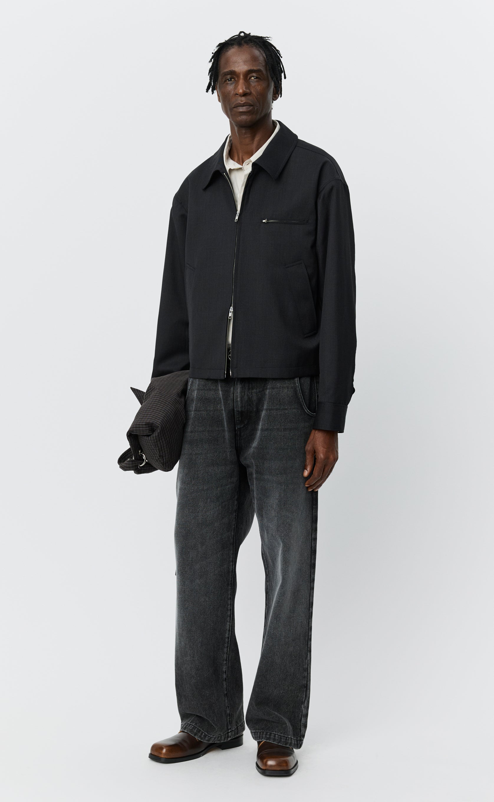 Postal Jacket - Anthracite Wool – mfpen