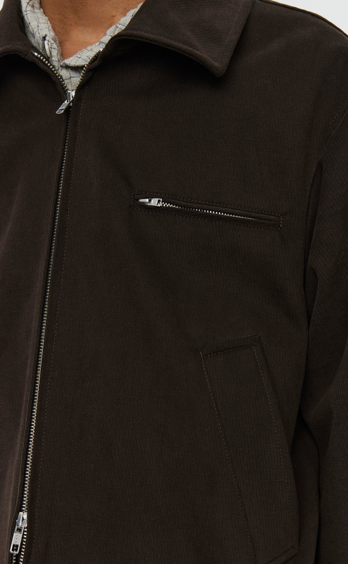 Postal Jacket - Brown Brushed Cotton Twill