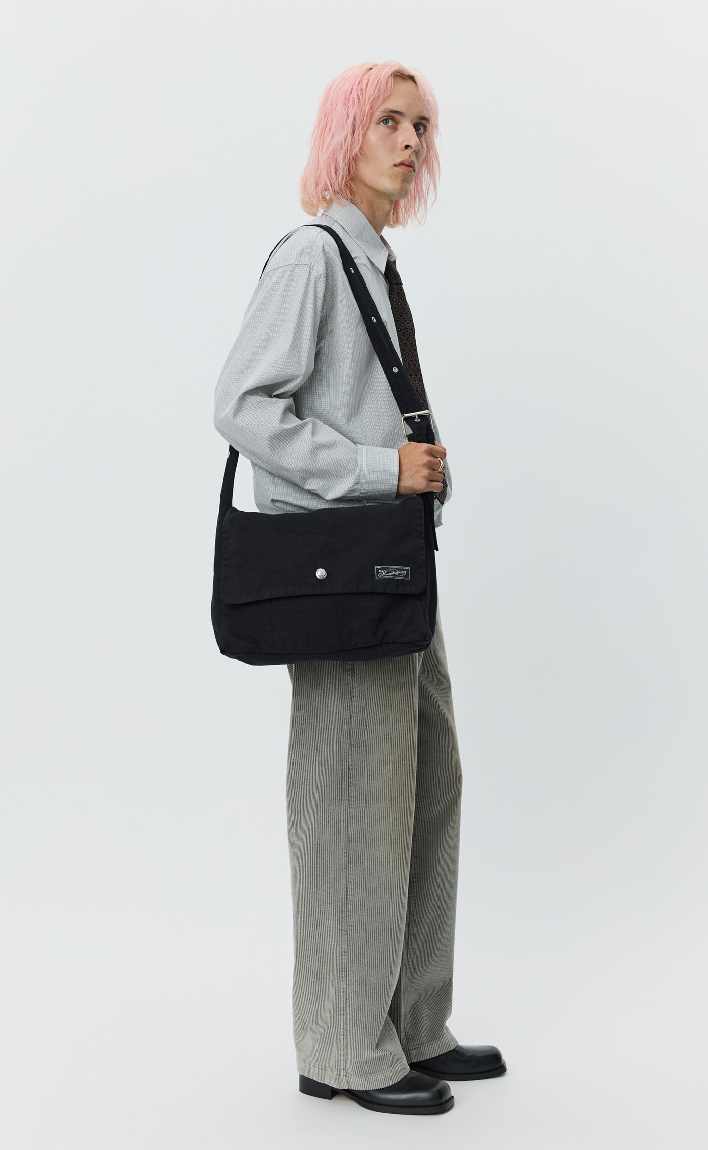 Postman Bag - Black Canvas