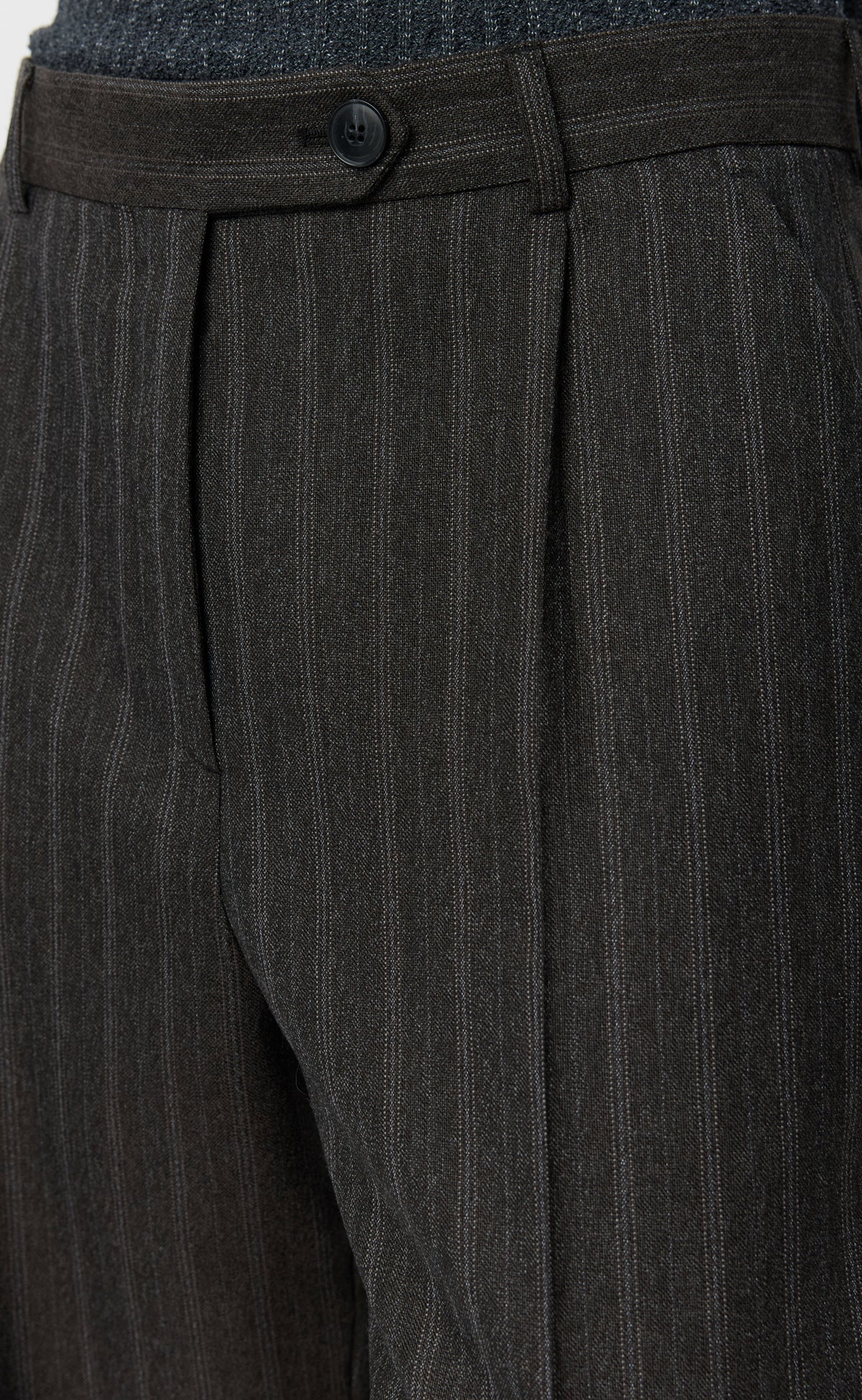 Primary Trousers - Dark Brown Archive Stripe
