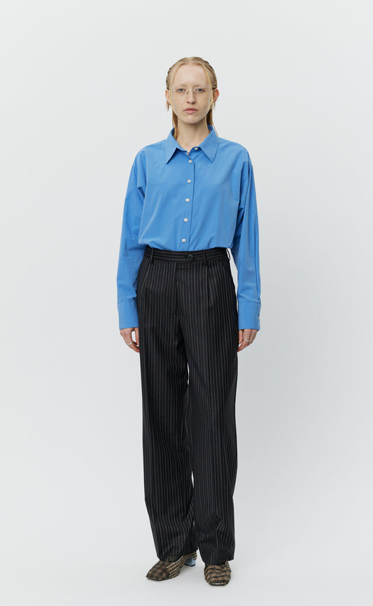 Primary Trousers  - Anthracite Multi Stripe Wool