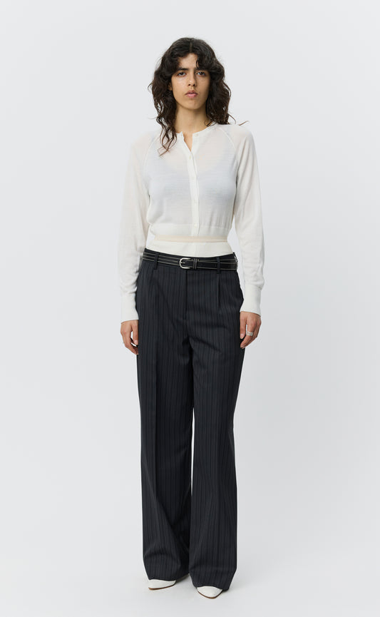 Primary Trousers - Wide Grey Double Stripe