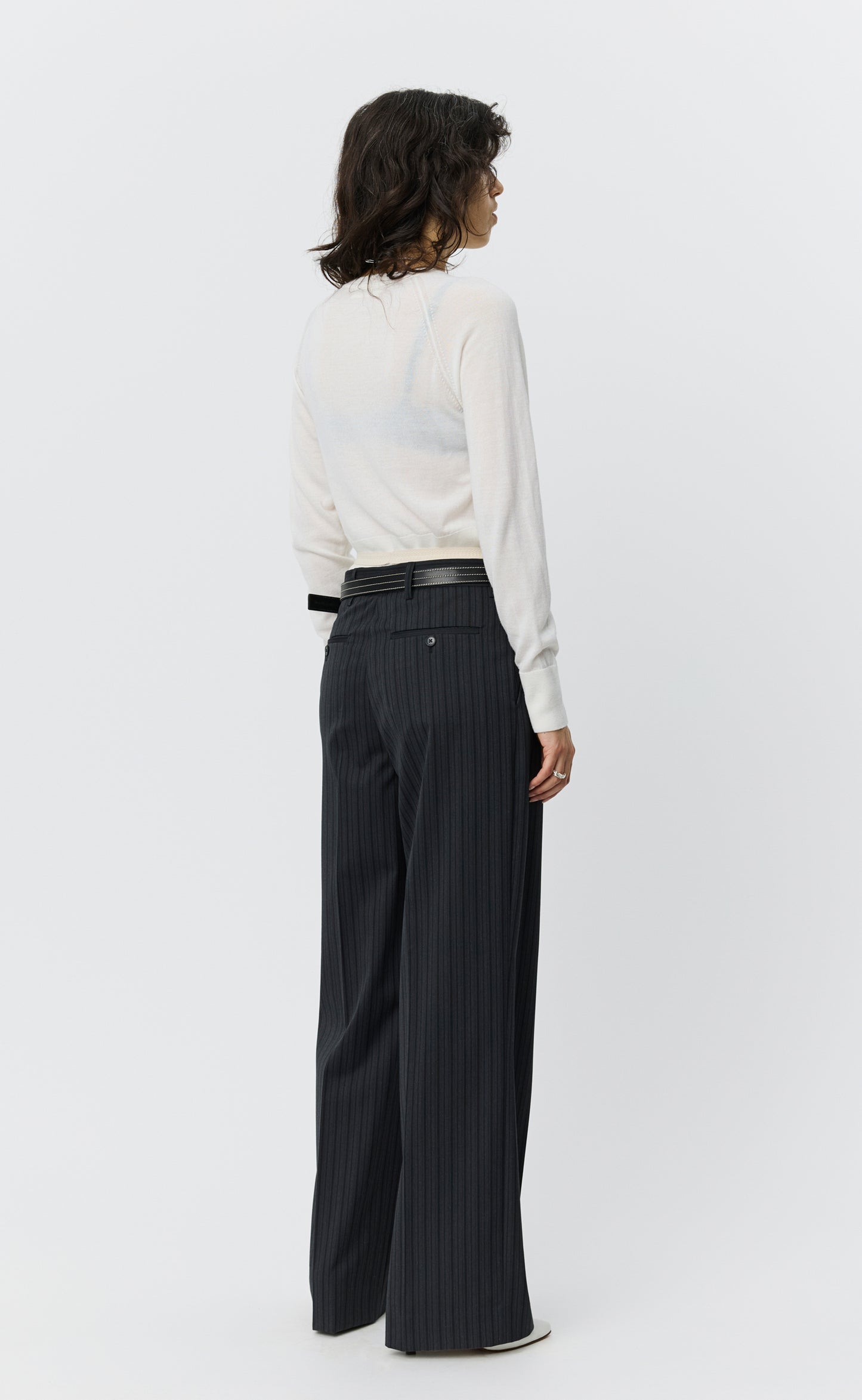 Primary Trousers - Wide Grey Double Stripe