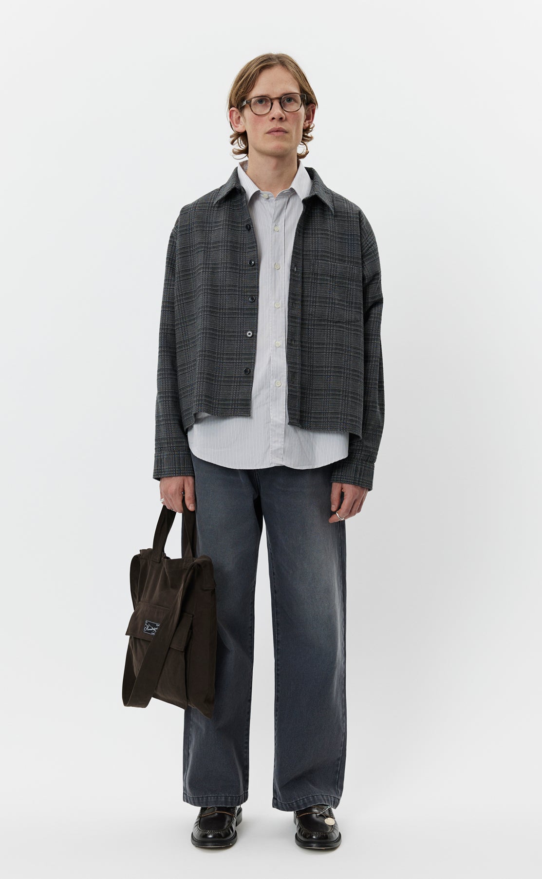 Priority Shirt - Grey Mull Check