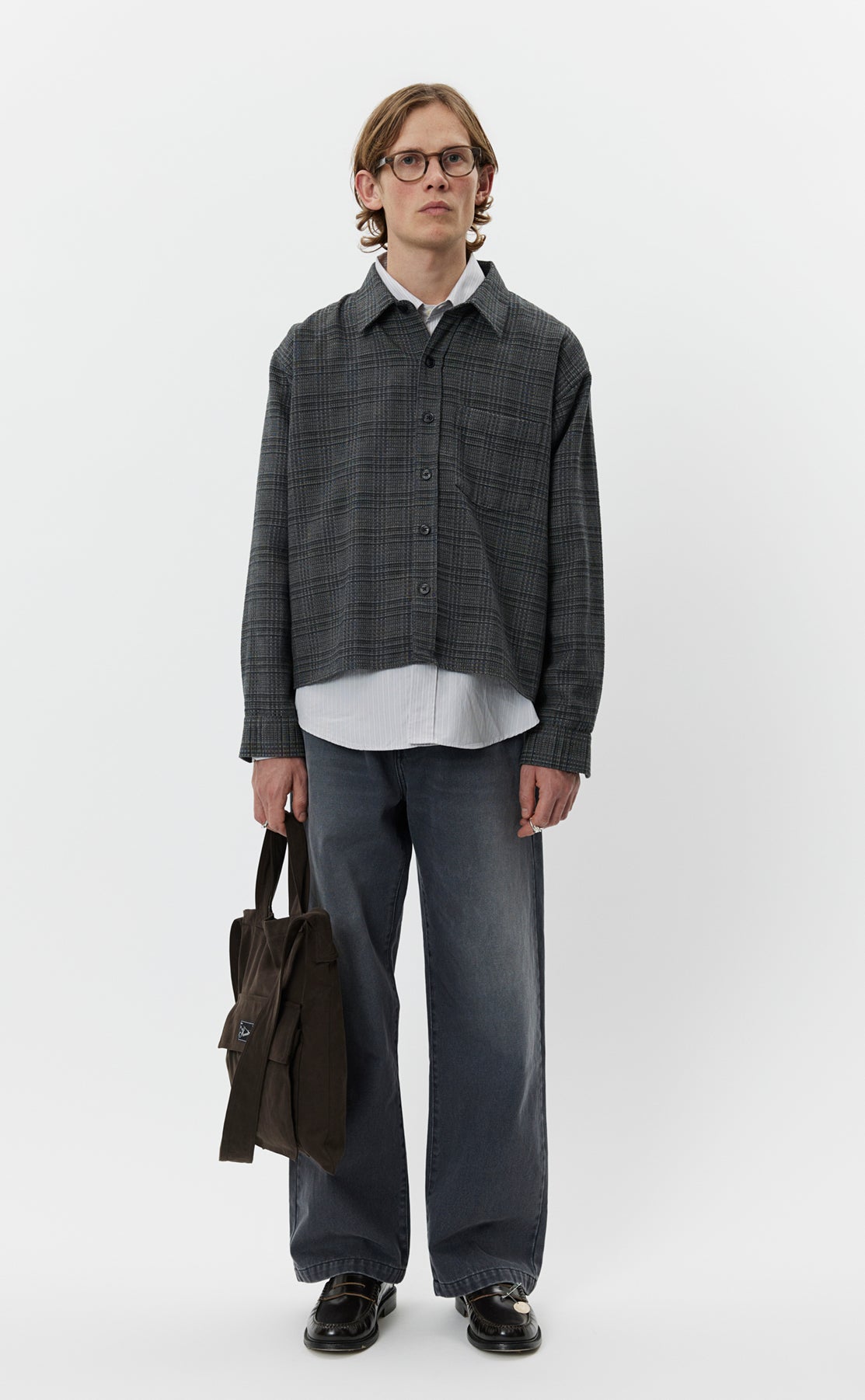 Priority Shirt - Grey Mull Check