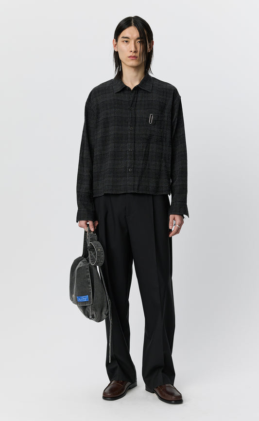 Priority Shirt - Overdyed Black Check
