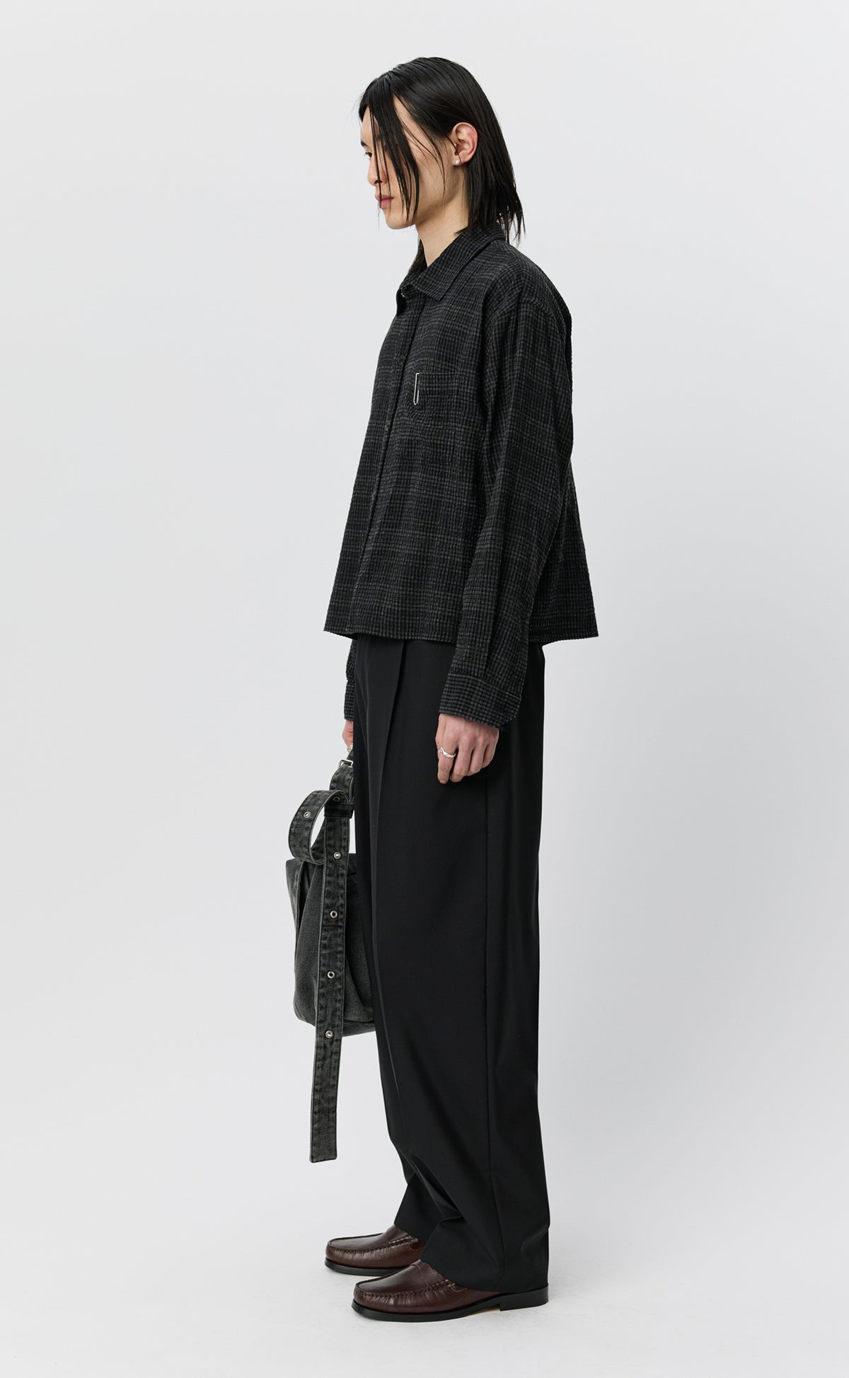 Priority Shirt - Overdyed Black Check