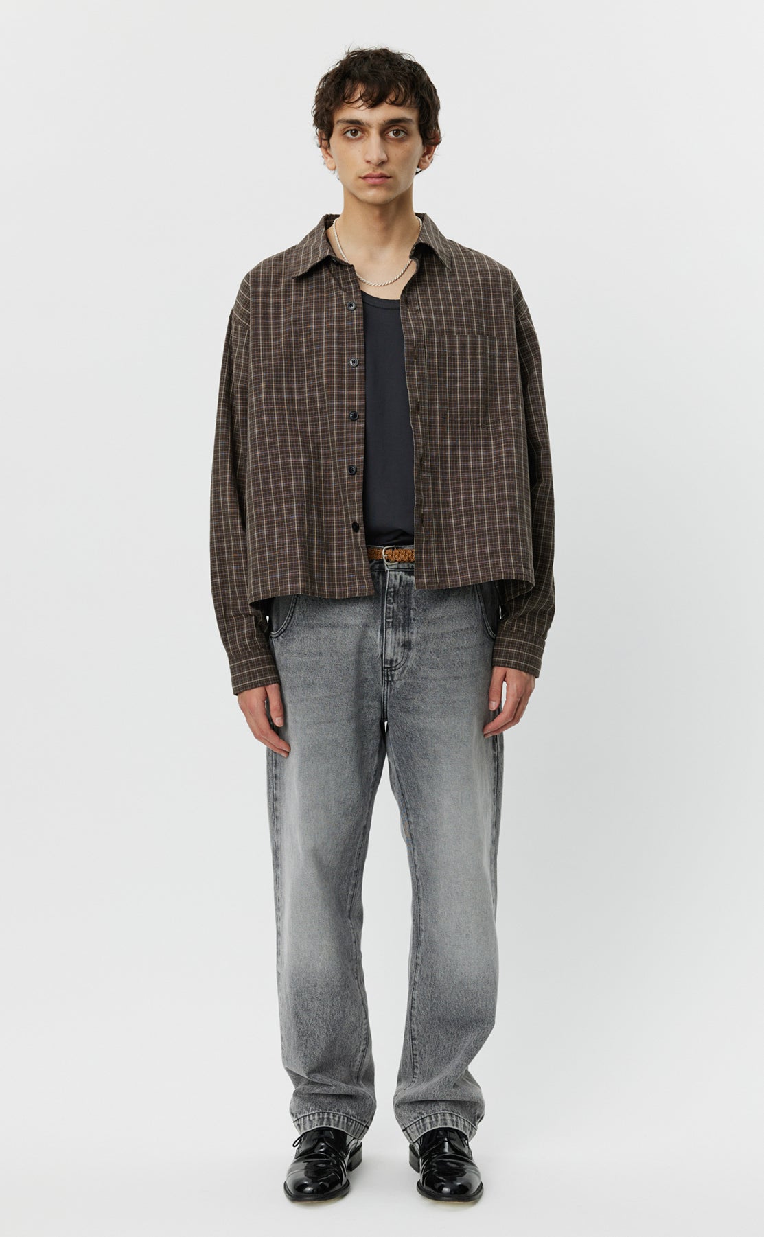 Priority Shirt - Brown Linen Check