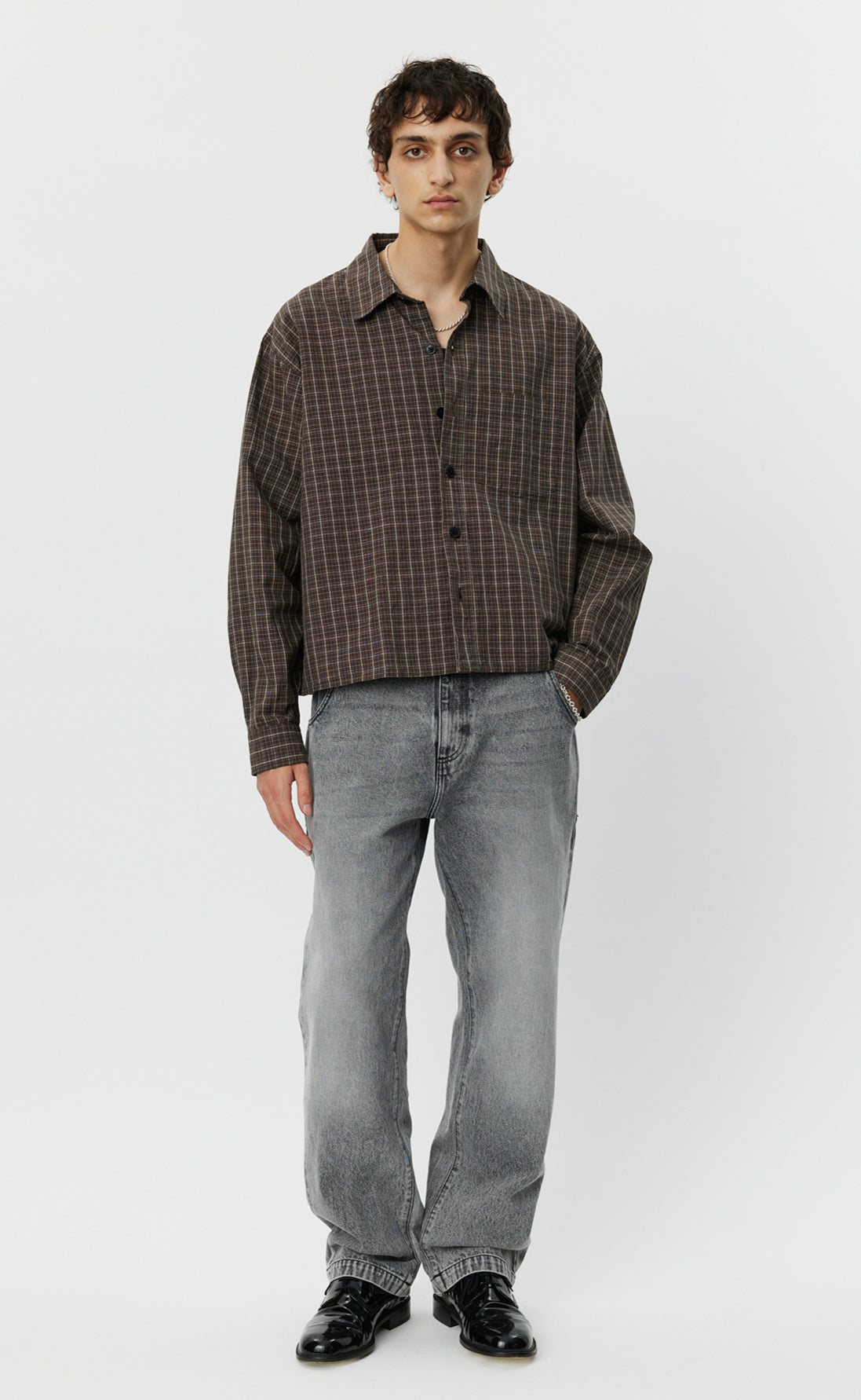 Priority Shirt - Brown Linen Check