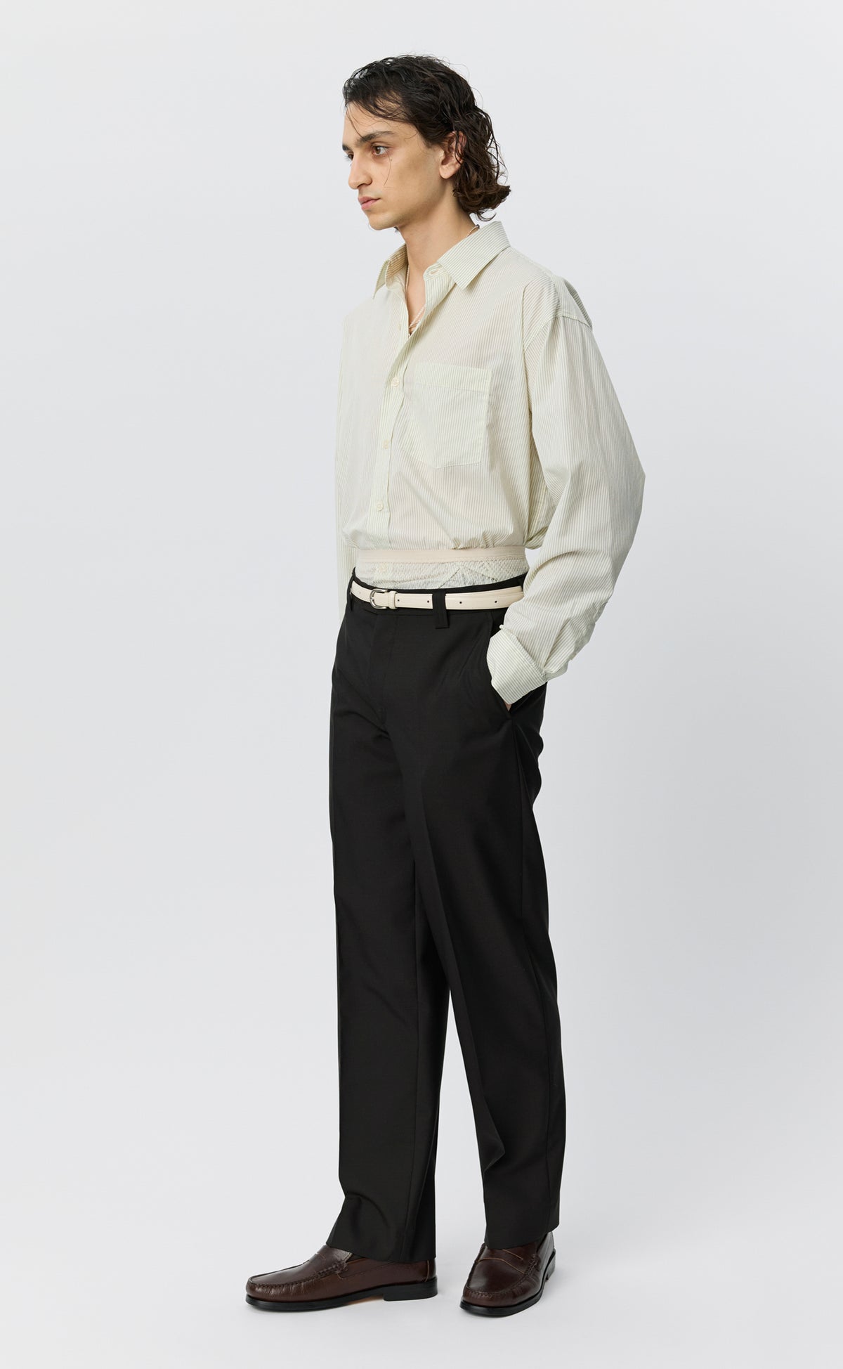 Prom Trousers - Black Dry Wool