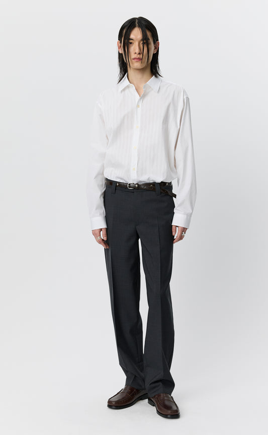 Prom Trousers - Dark Grey Dry Wool