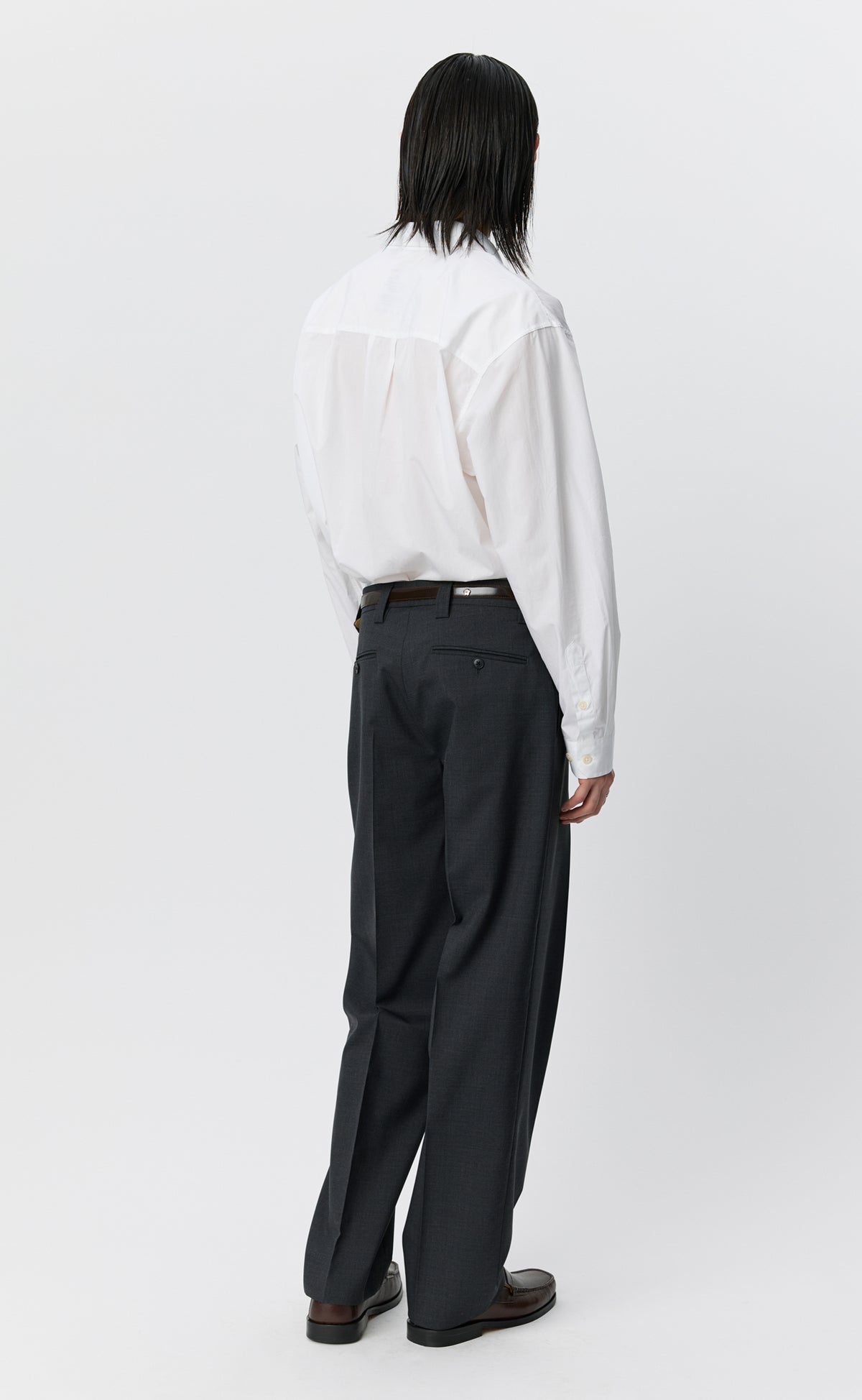 Prom Trousers - Dark Grey Dry Wool