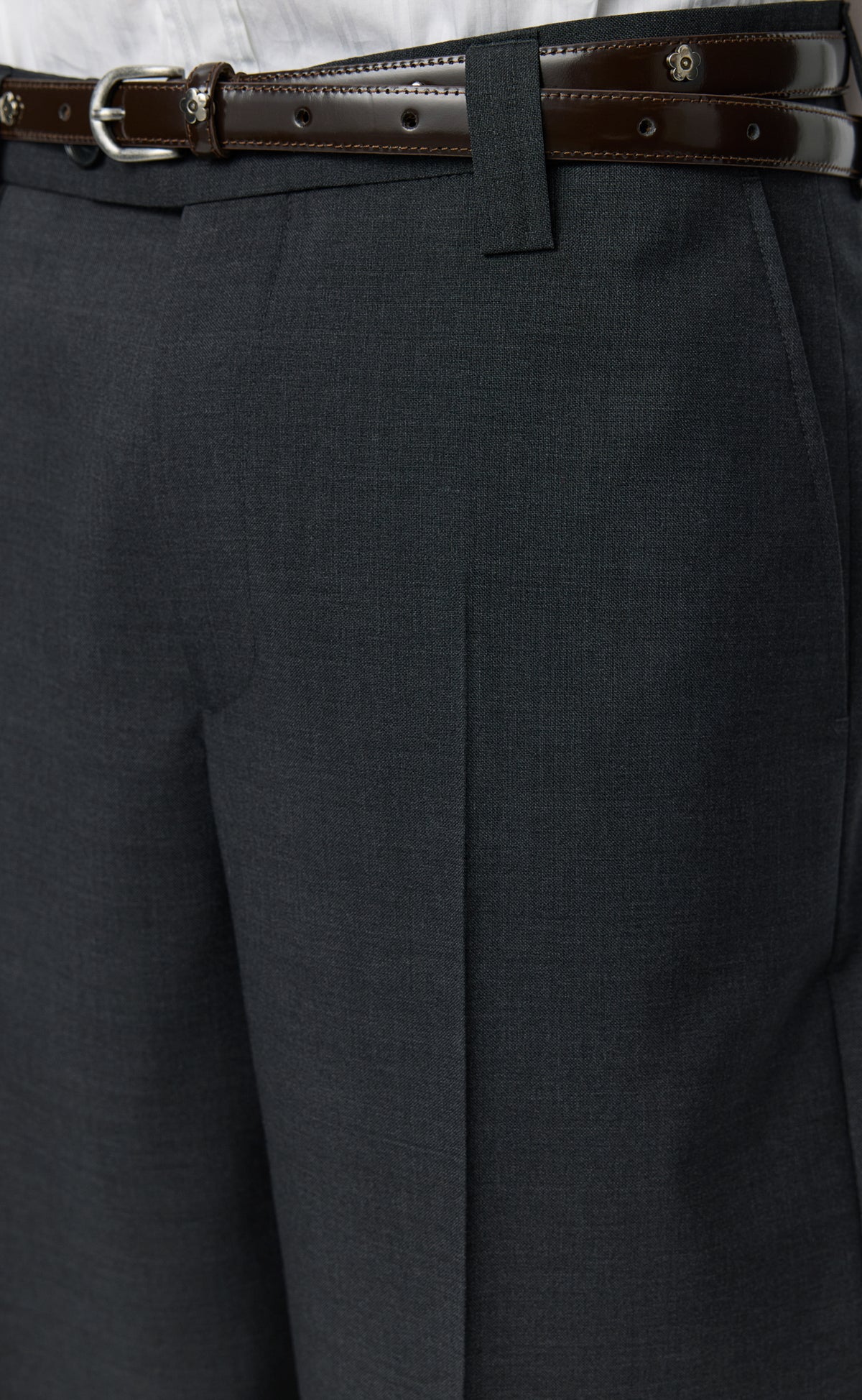 Prom Trousers - Dark Grey Dry Wool
